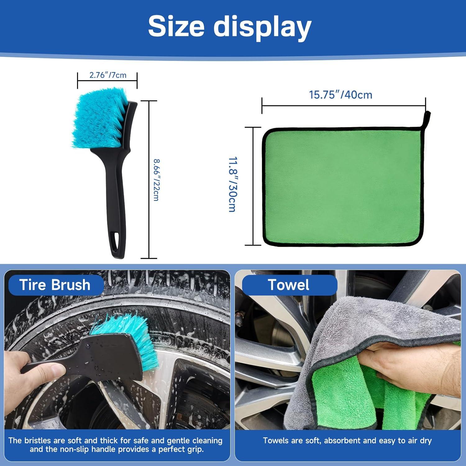 Kit de Cepillos de Limpieza para Ruedas KLeXiC 5 Piezas