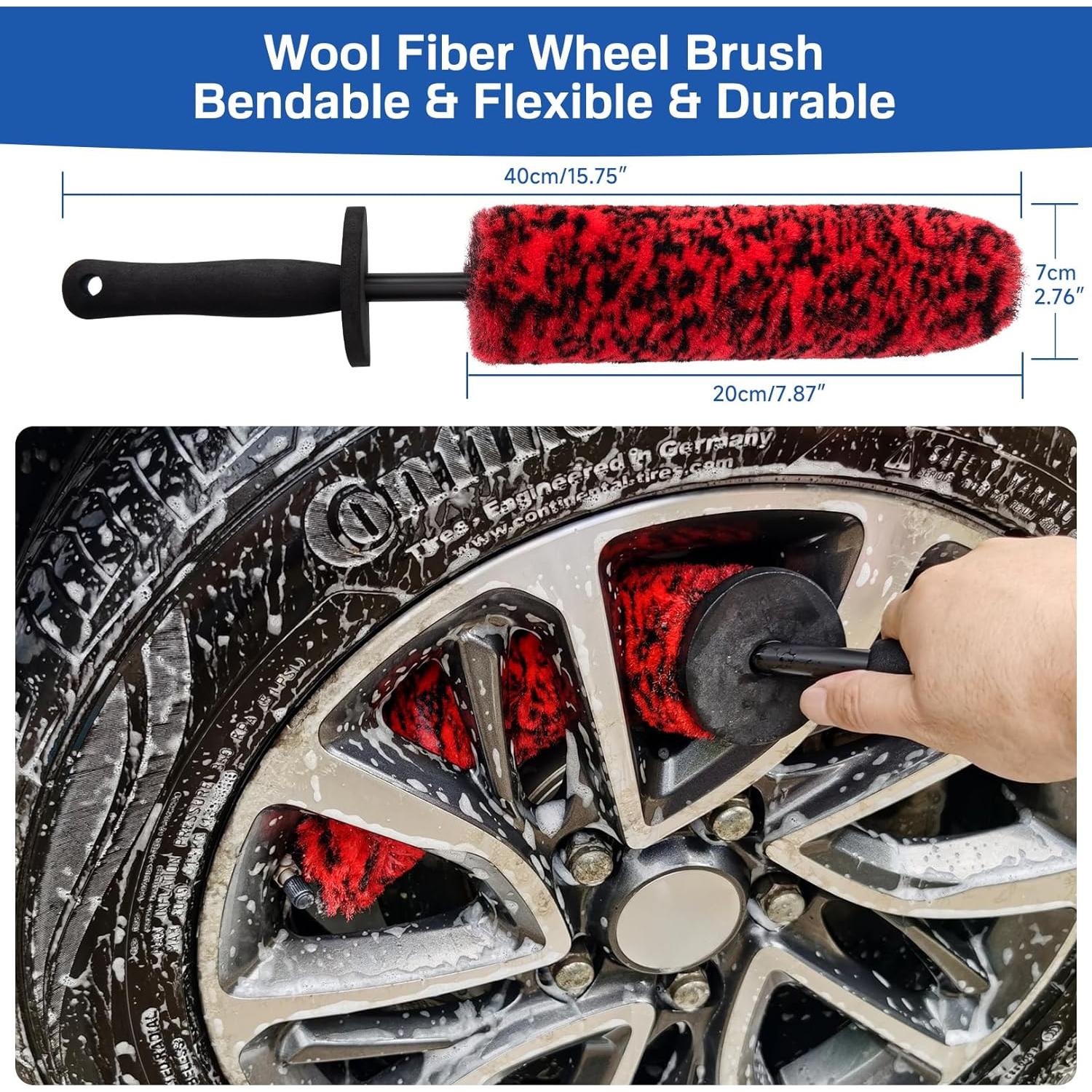 Kit de Cepillos de Limpieza para Ruedas KLeXiC 5 Piezas