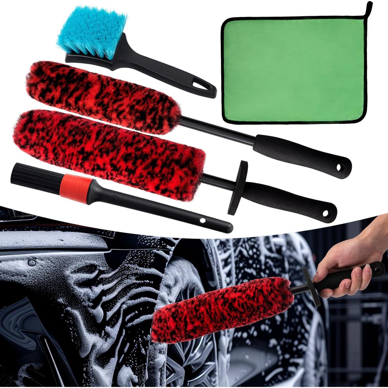 Kit de Cepillos de Limpieza para Ruedas KLeXiC 5 Piezas