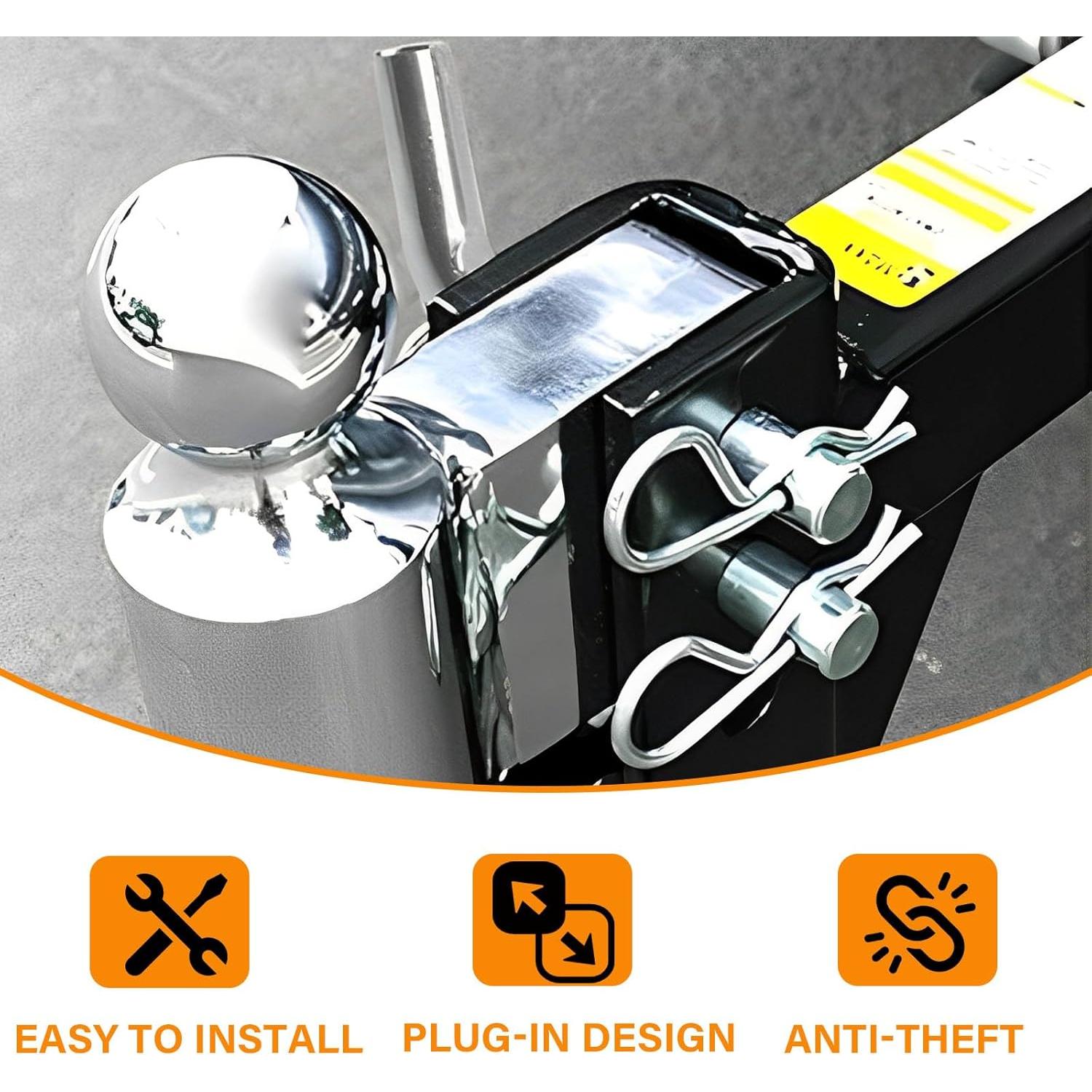 Paquete de 2 Pasadores de Enganche Cranviech 5/8" para Remolque