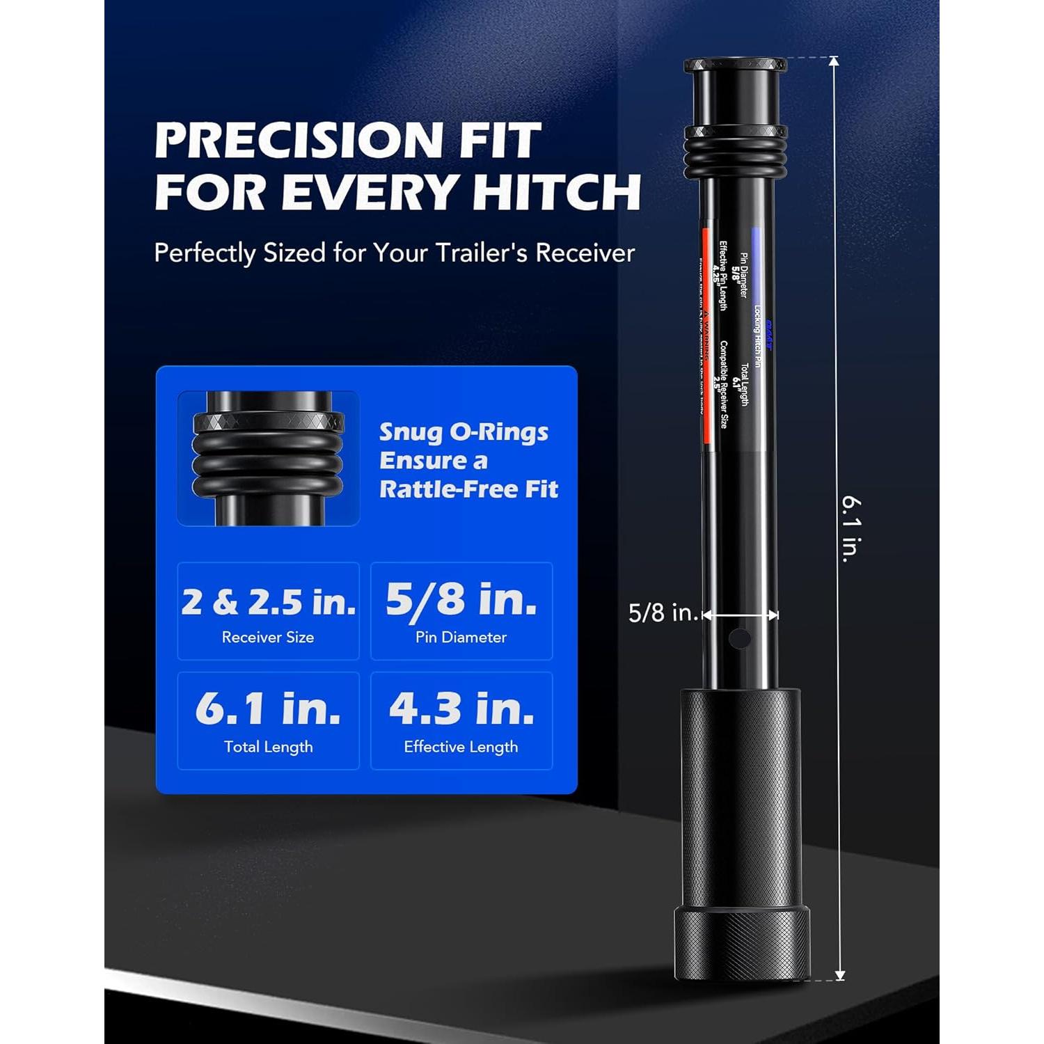 Pasador de Enganche con Cerradura Orion Motor Tech 6.1"