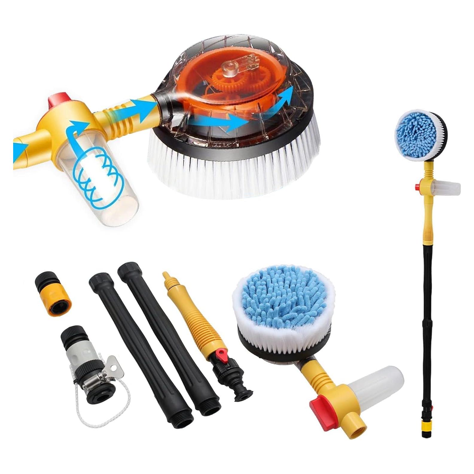 Cepillo de Lavado de Autos Fochutech 3 en 1 con Dispensador