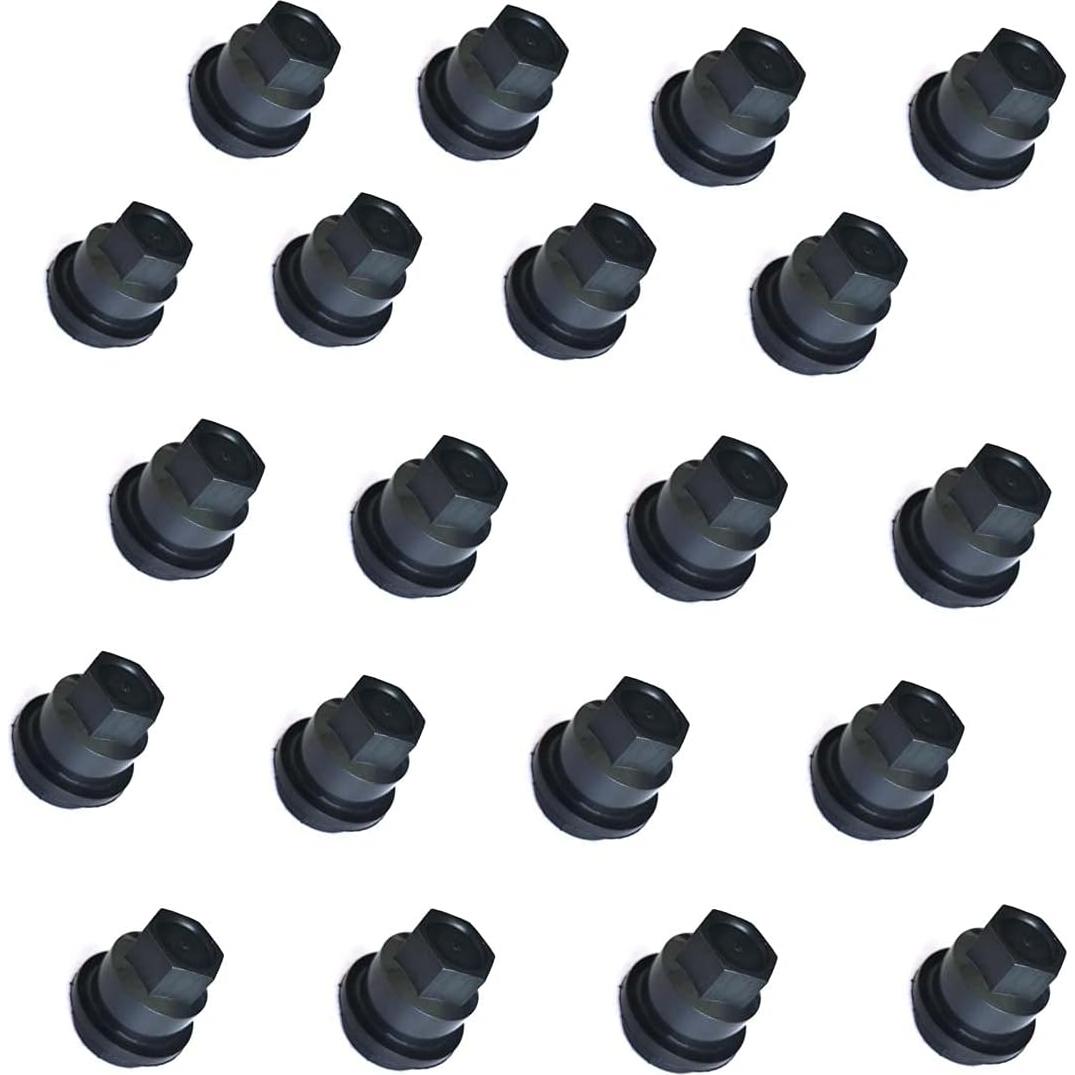 20 Cubiertas de Tuercas de Rueda Negras DEVMO para Chevrolet S10