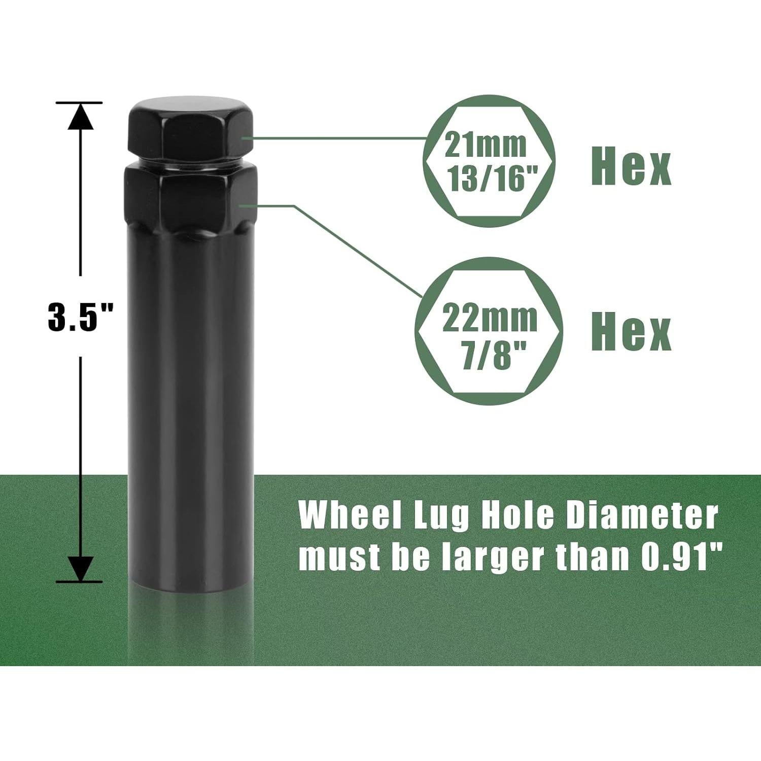 Llave de Tuerca de 7 Puntas Glorider 21 mm y 22 mm para Llantas