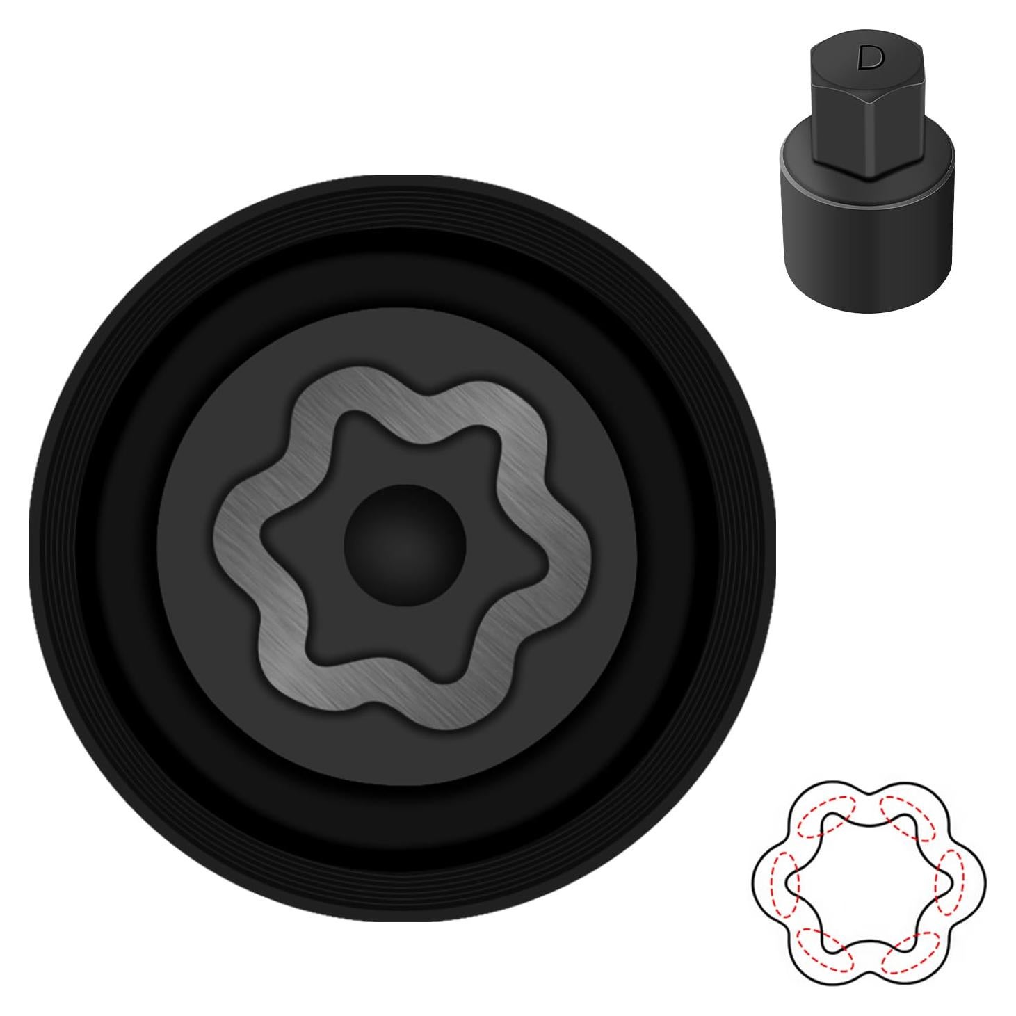 Llave de Tuerca de Bloqueo D-Wheel para Toyota y Lexus