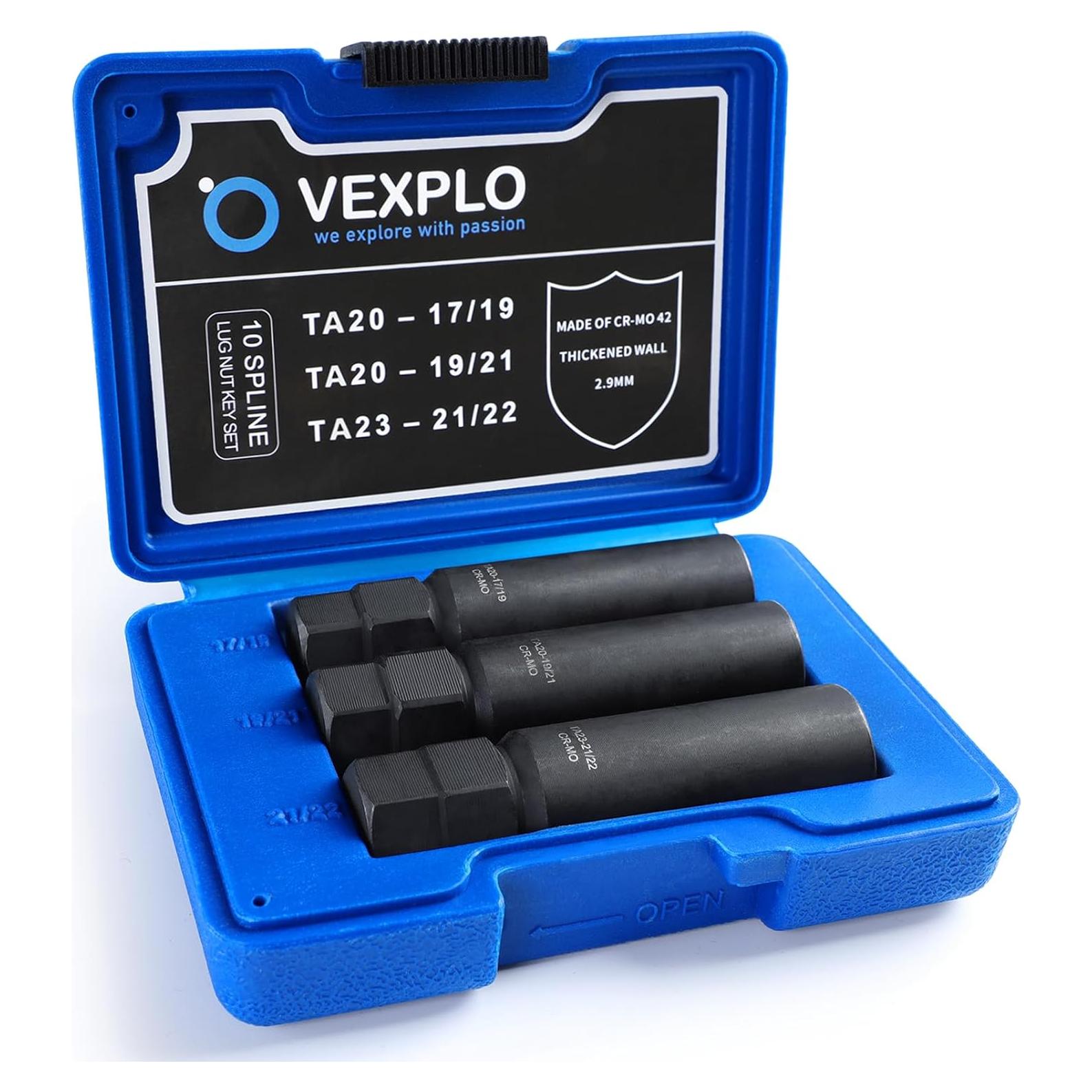 Juego de Llave de Tuerca 10 Puntas VEXPLO - 3 Piezas 0.61 kg