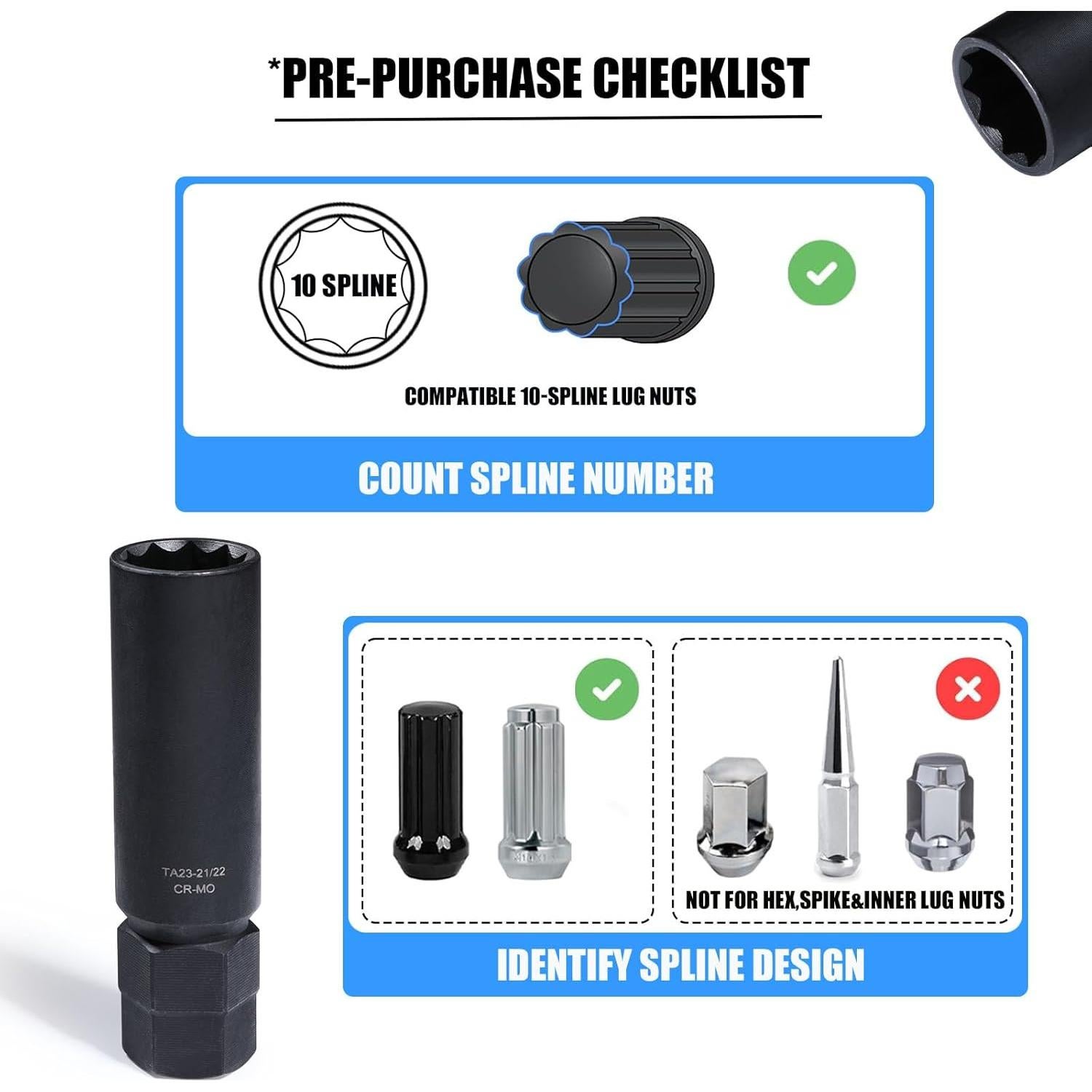 Juego de Llave de Tuerca 10 Puntas VEXPLO - 3 Piezas 0.61 kg