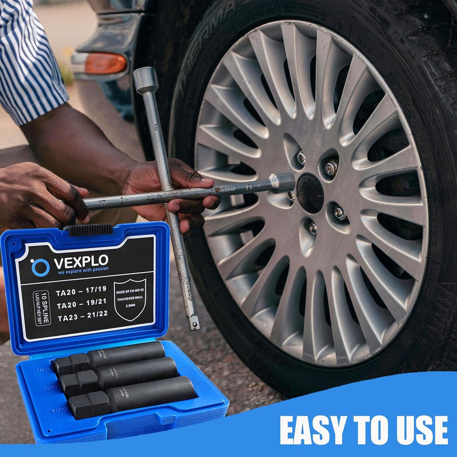 Juego de Llave de Tuerca 10 Puntas VEXPLO - 3 Piezas 0.61 kg