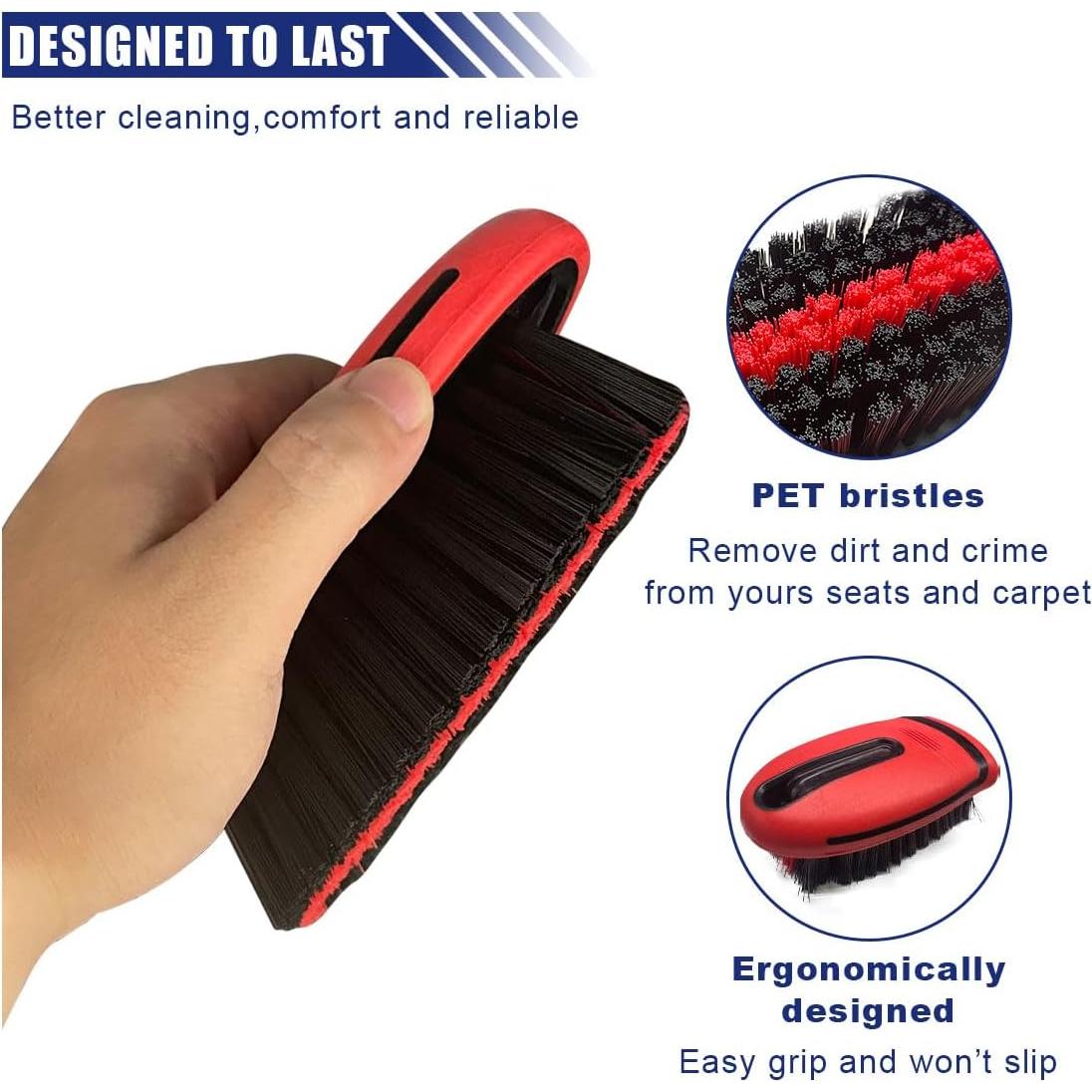 Cepillo de Limpieza de Alfombras BDZMC Rojo 14x6.9 cm