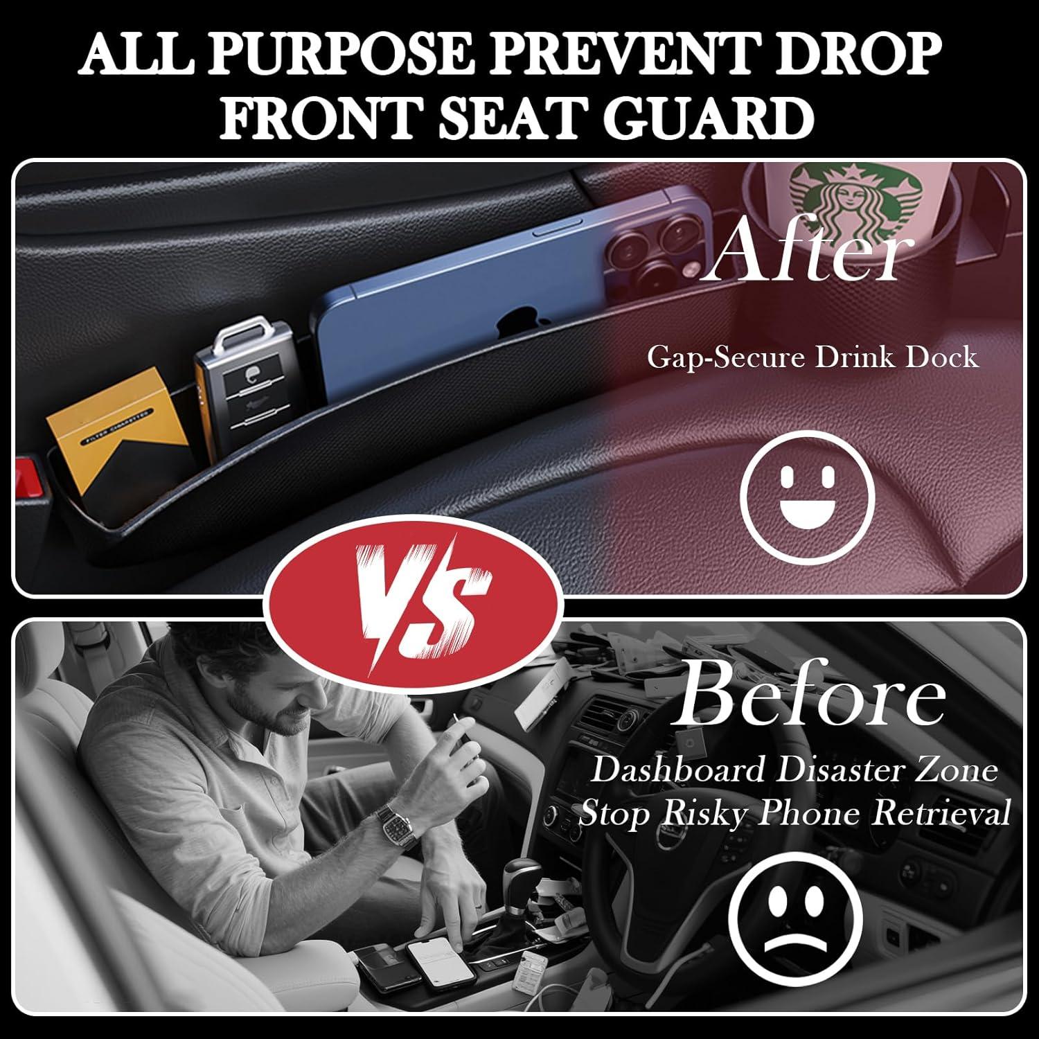 Relleno Espacio Asientos Coche DDTPDE 2 Piezas Negro