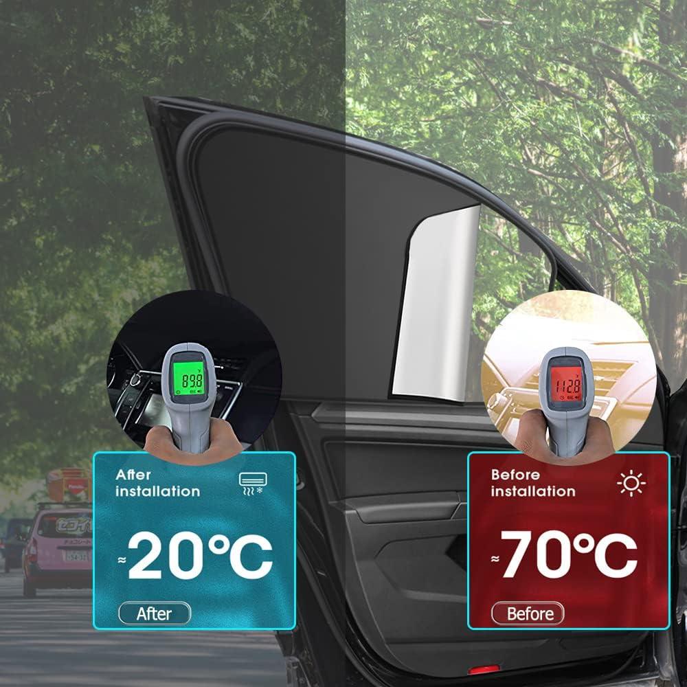 Sombrillas para Ventanas de Auto Middrivr 2PCS UV y Privacidad