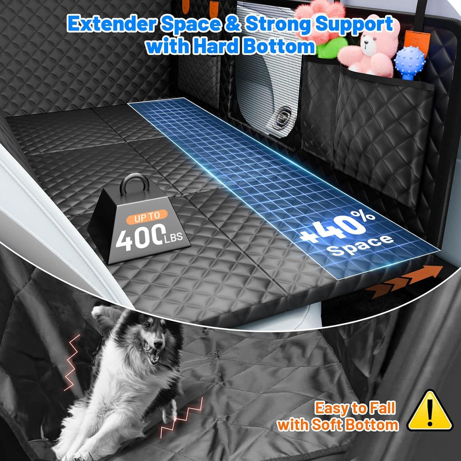 Funda de Asiento para Perros HikeSeptPals Naranja Negro 181kg