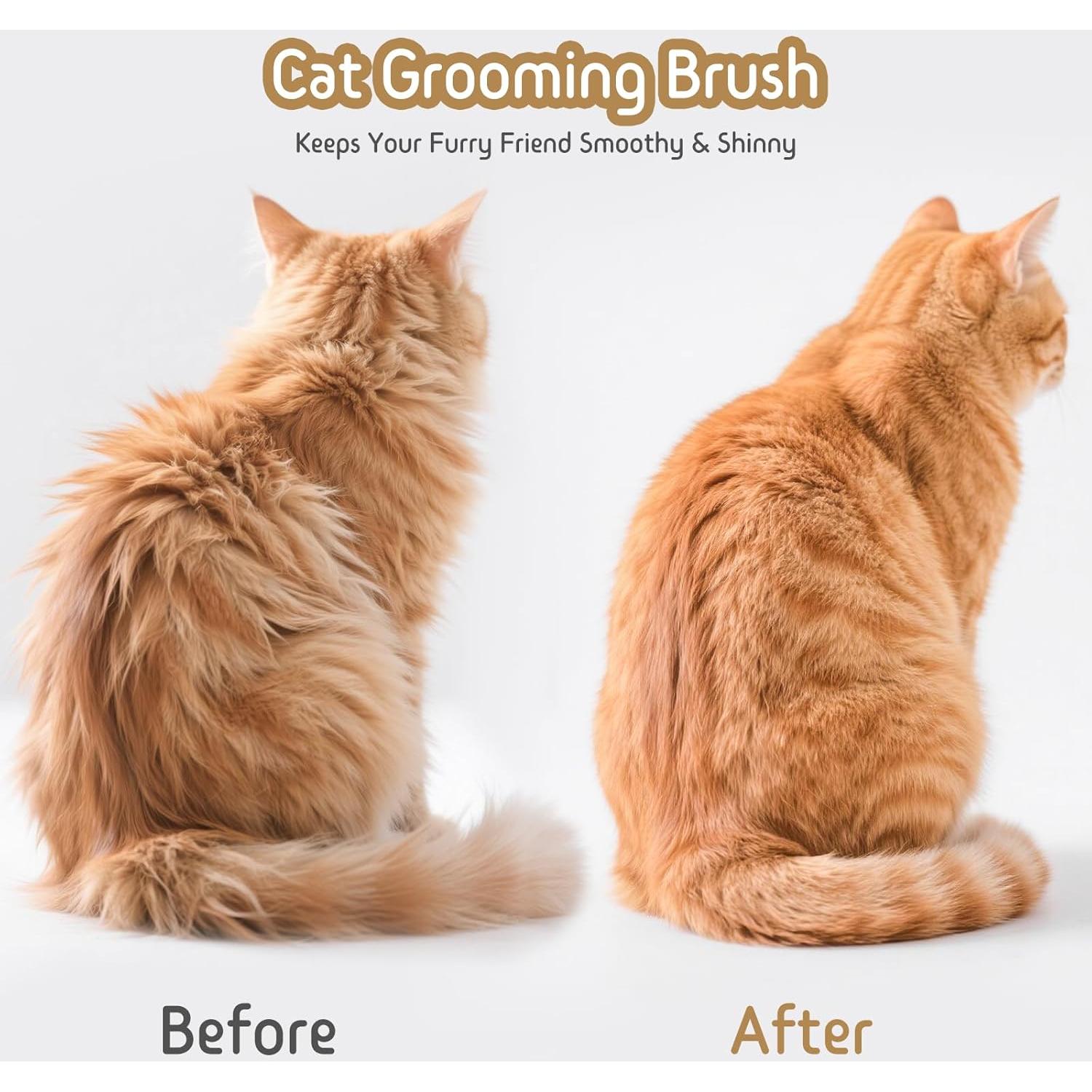 Cepillo Deshedding 2 en 1 Barkitty para Perros y Gatos - Longitud Ajustable