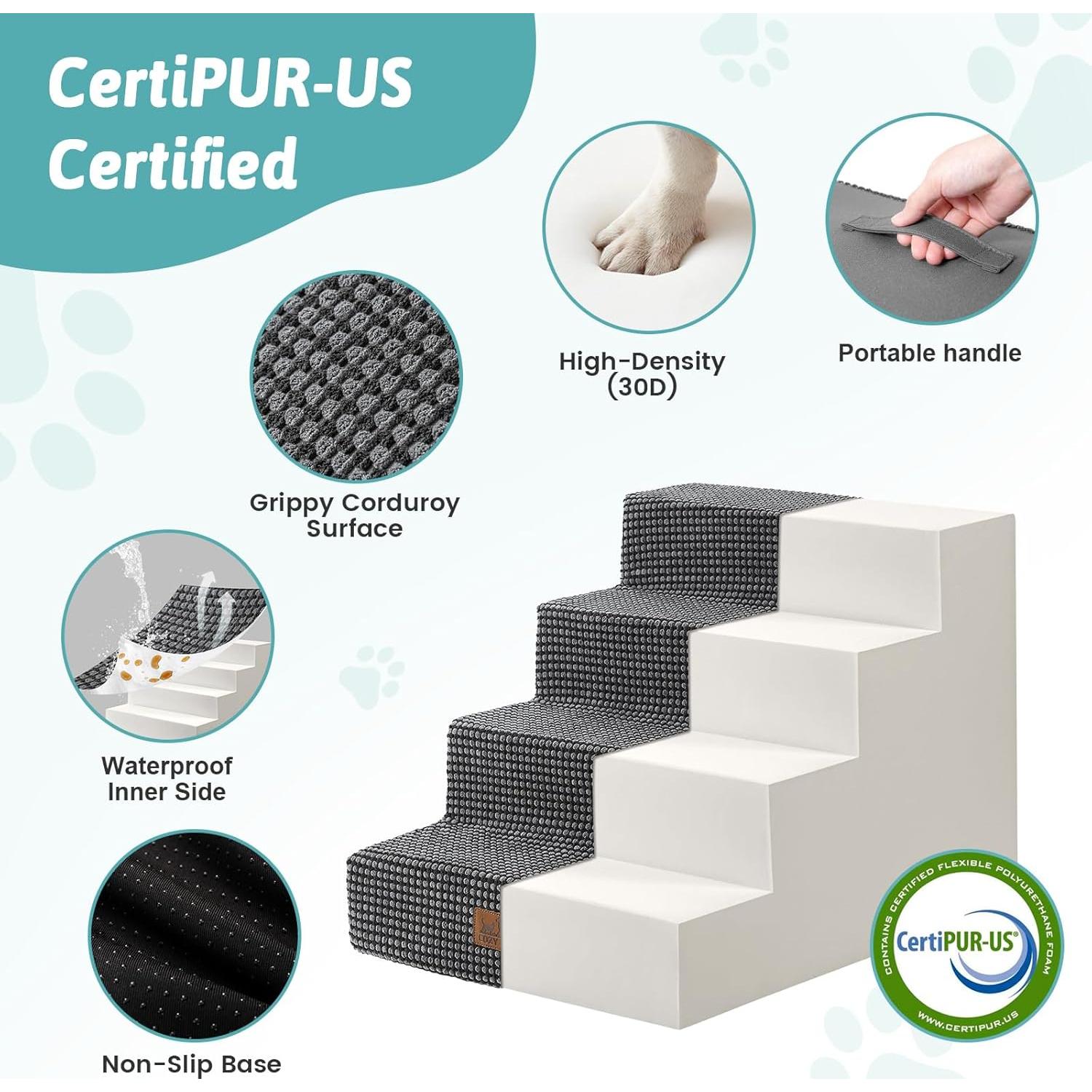 Escaleras para Perros COZY KISS 4 Pasos 15.7" H Antideslizante