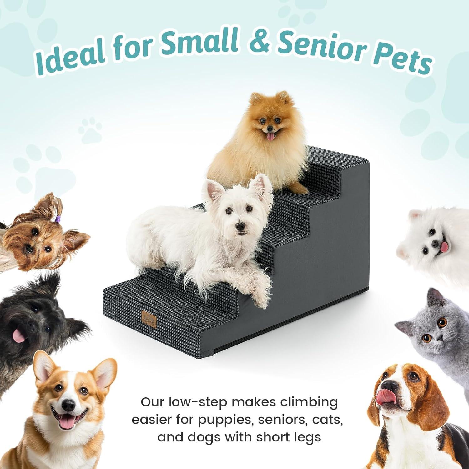 Escaleras para Perros COZY KISS 4 Pasos 15.7" H Antideslizante