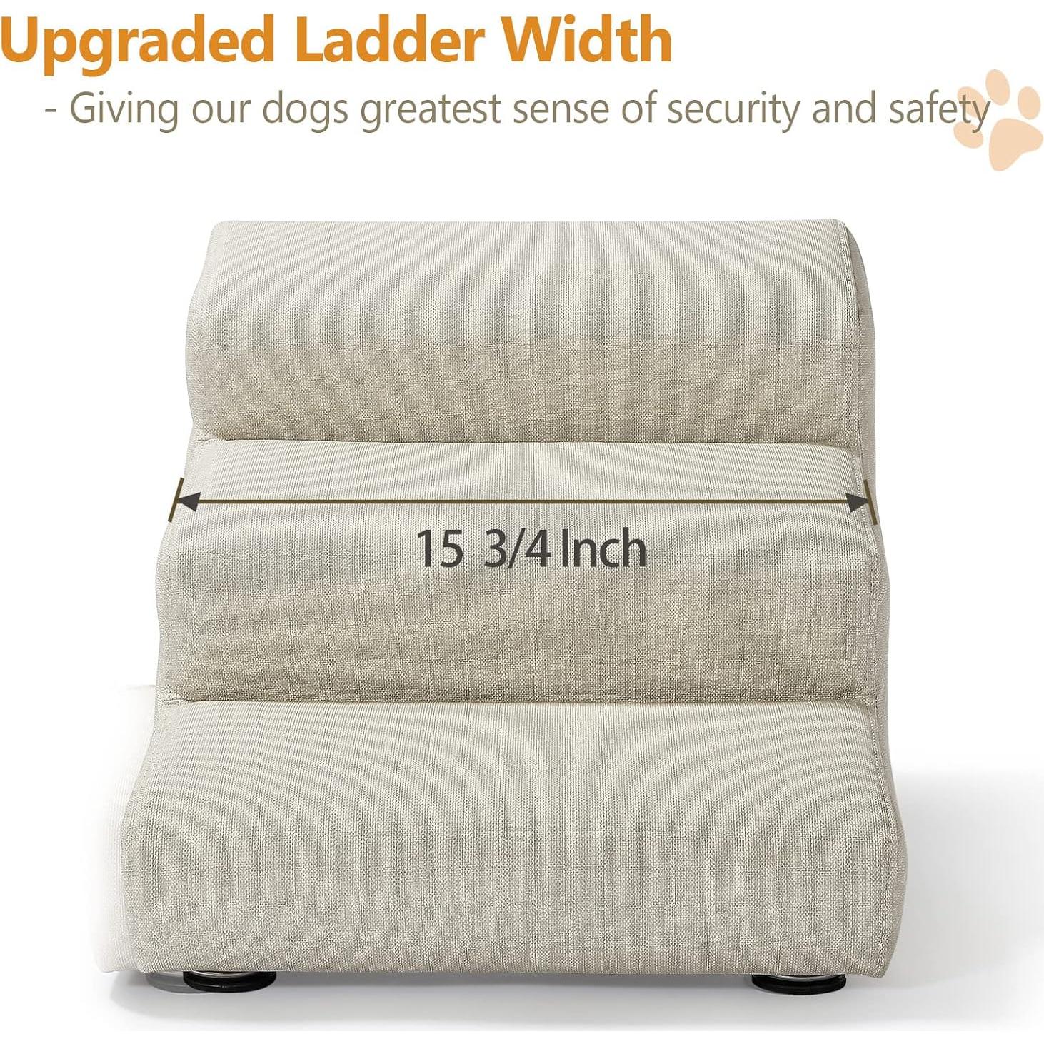 Escaleras para Perros Senneny 3 Pasos Beige Claro 68 kg