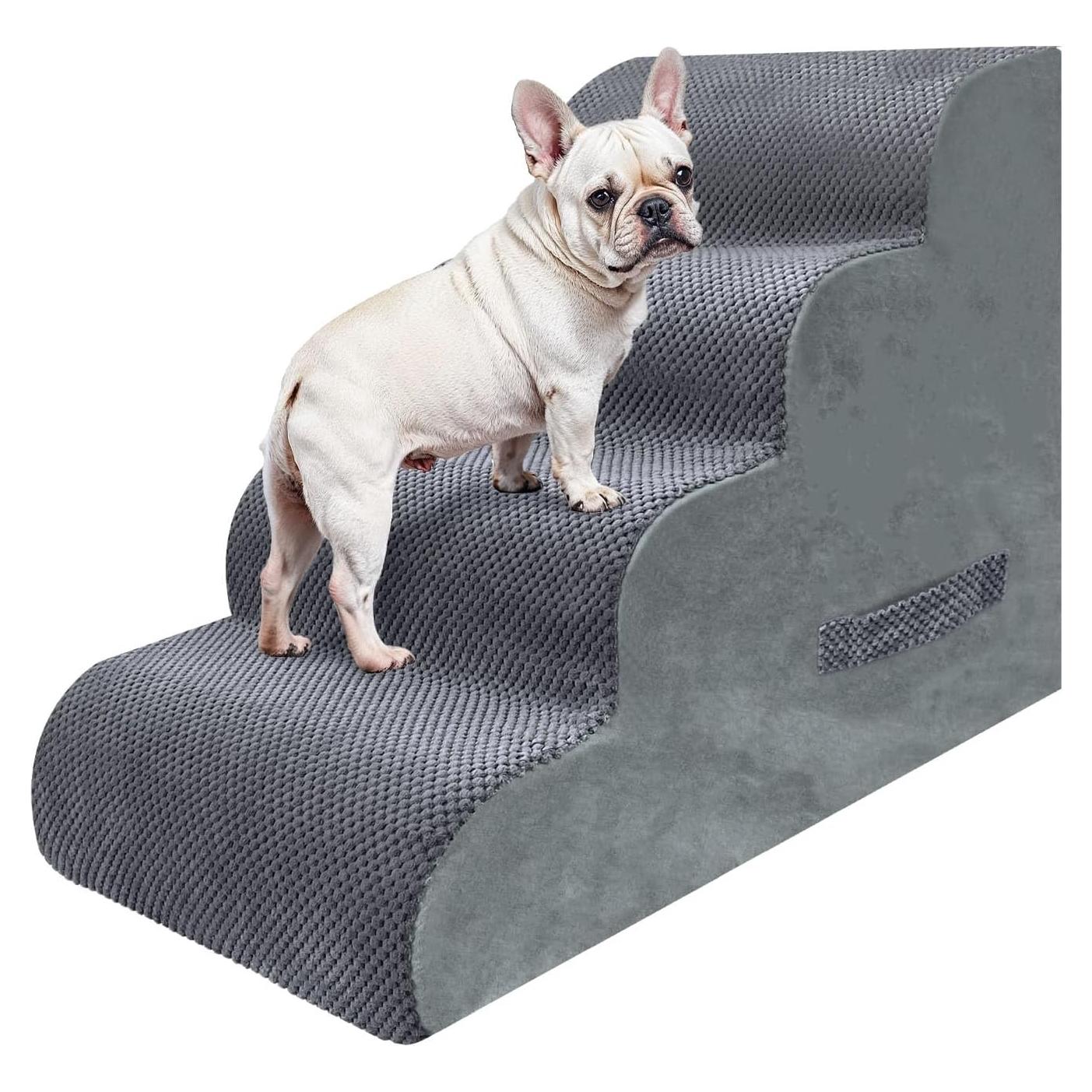 Escaleras para Perros PAWSCART 4 Pasos 49.8 cm Antideslizante Gris