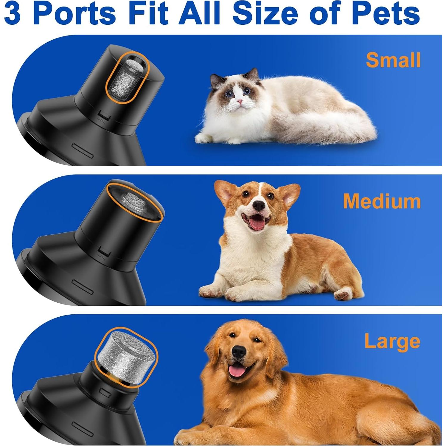 Muela de Uñas Eléctrica HOOCEN para Perros y Gatos Negra