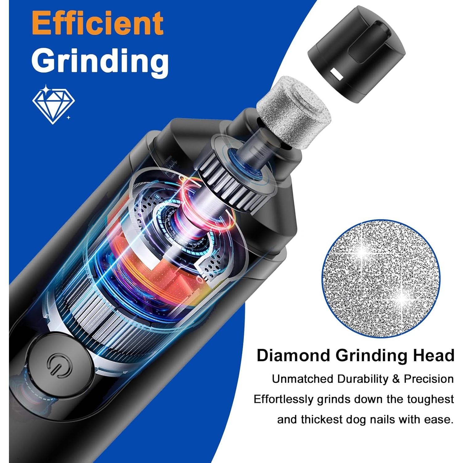 Muela de Uñas Eléctrica HOOCEN para Perros y Gatos Negra