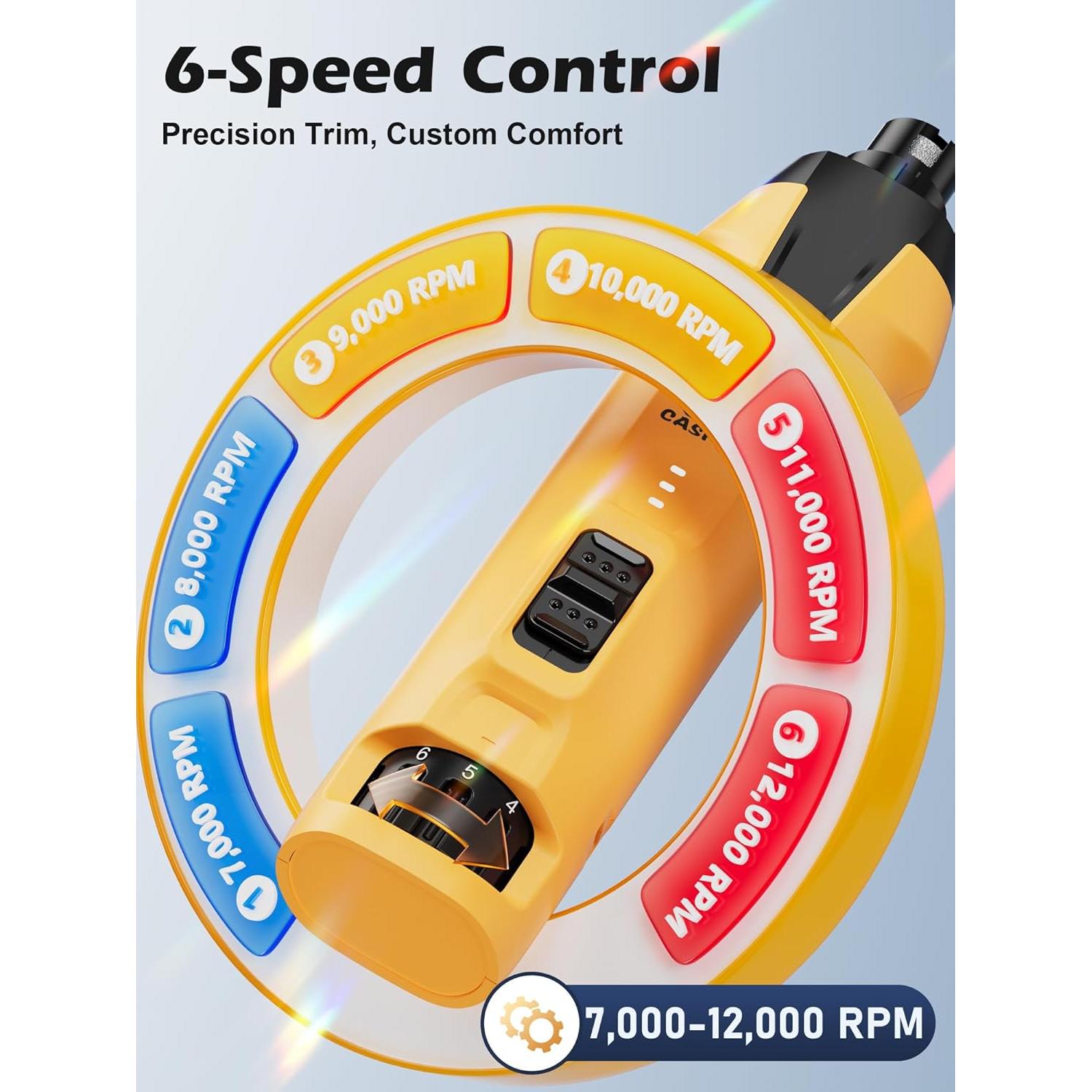 Molinillo de Uñas Eléctrico Casfuy N70 - 6 Velocidades, 2000mAh