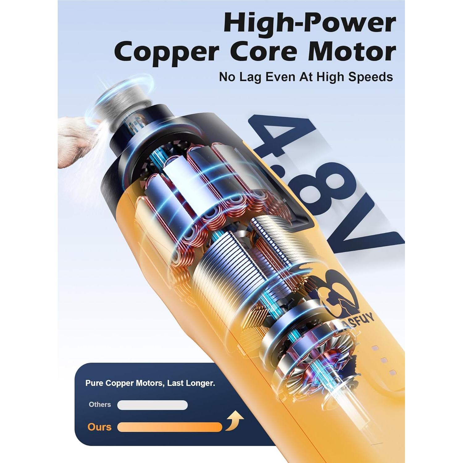 Molinillo de Uñas Eléctrico Casfuy N70 - 6 Velocidades, 2000mAh