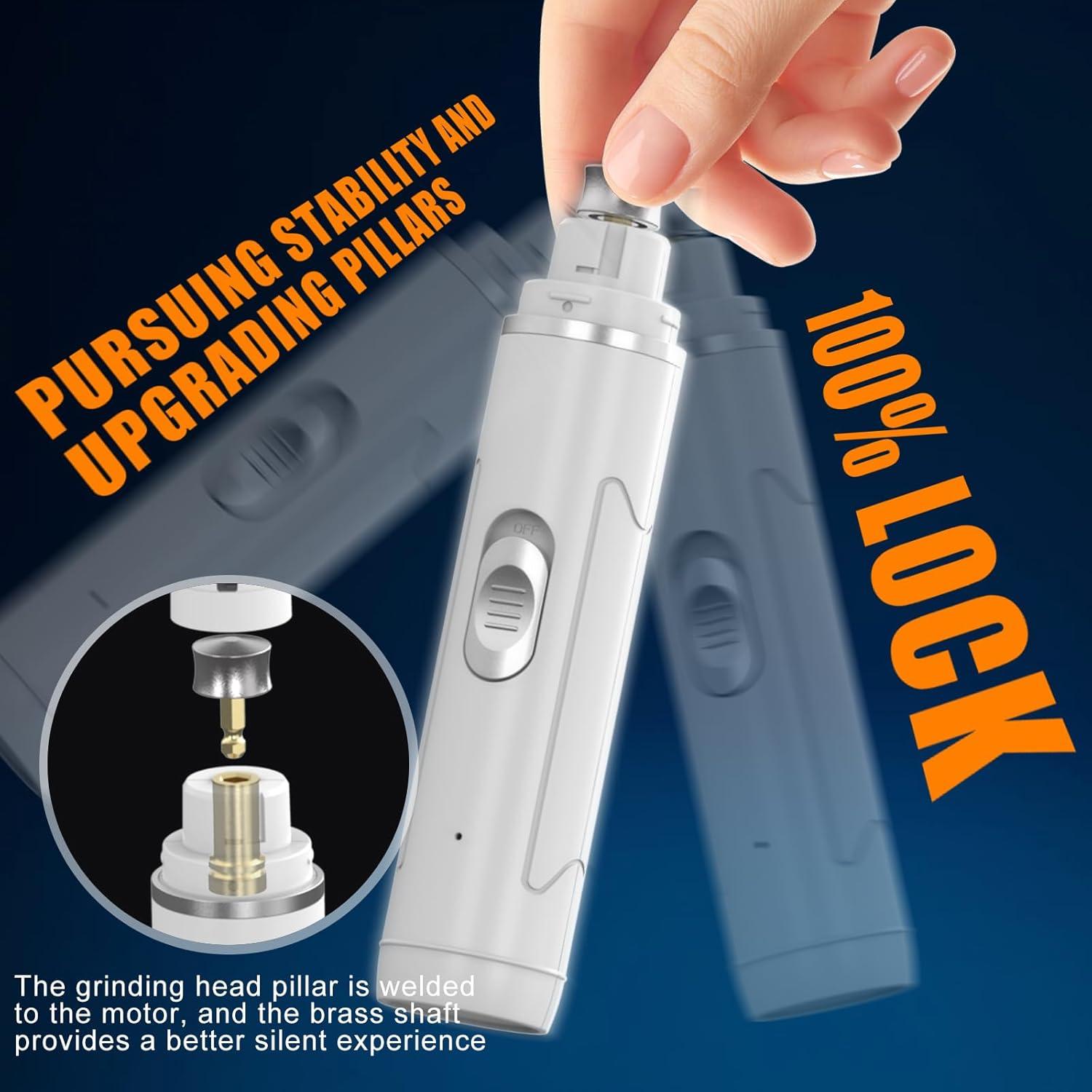 Cortador de Uñas Eléctrico Profesional Chwwen - Silencioso, Recargable, 2 Velocidades, Para Perros y Gatos