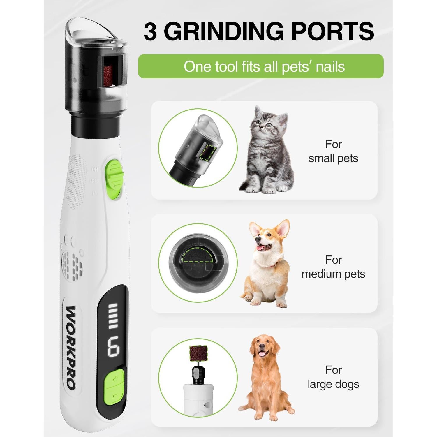 WORKPRO 3.6V Cordless Rotary Tool Kit, 70 Accessories, 6 Variable Speeds, Type-C Rechargeable, Mini Power Rotary Tool for Sanding, Polishing, Engraving and Pet Nail Grooming