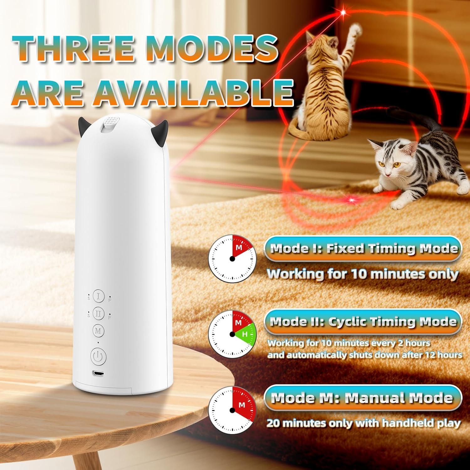 Juguete láser automático para gatos Pedono - 3 modos, 2 velocidades