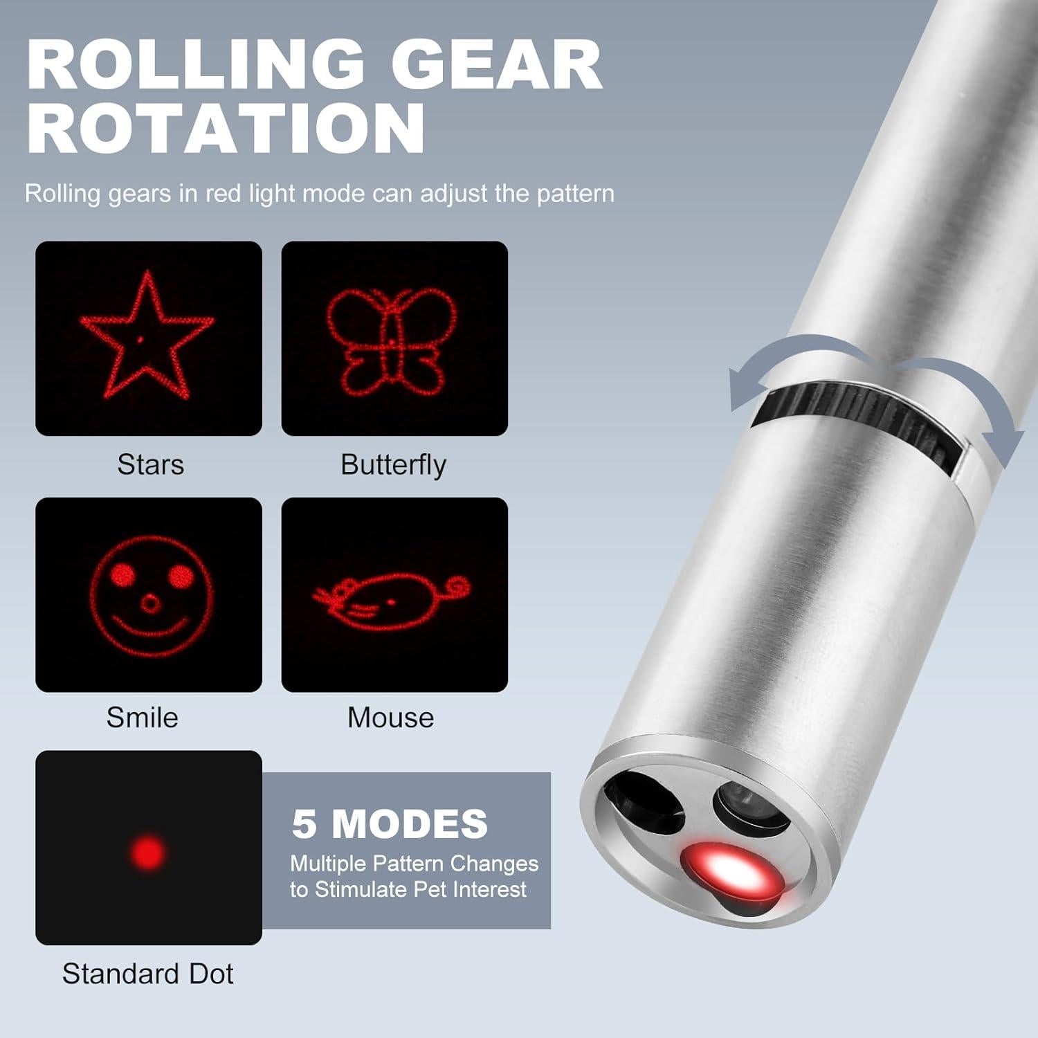 Puntero Láser Interactivo para Gatos y Perros JANHER USB