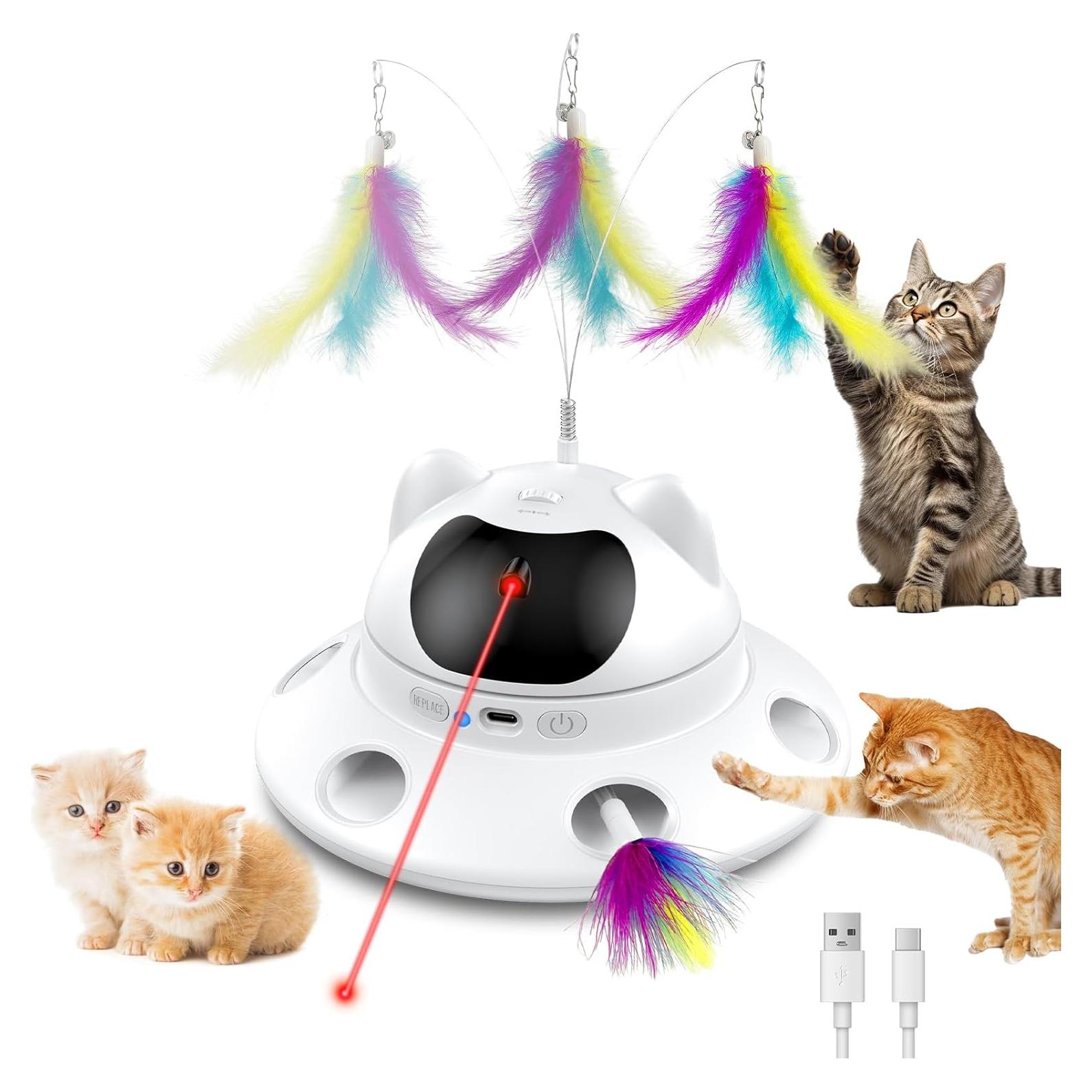 Juguete láser para gatos DOLOEDY 3 en 1 recargable USB