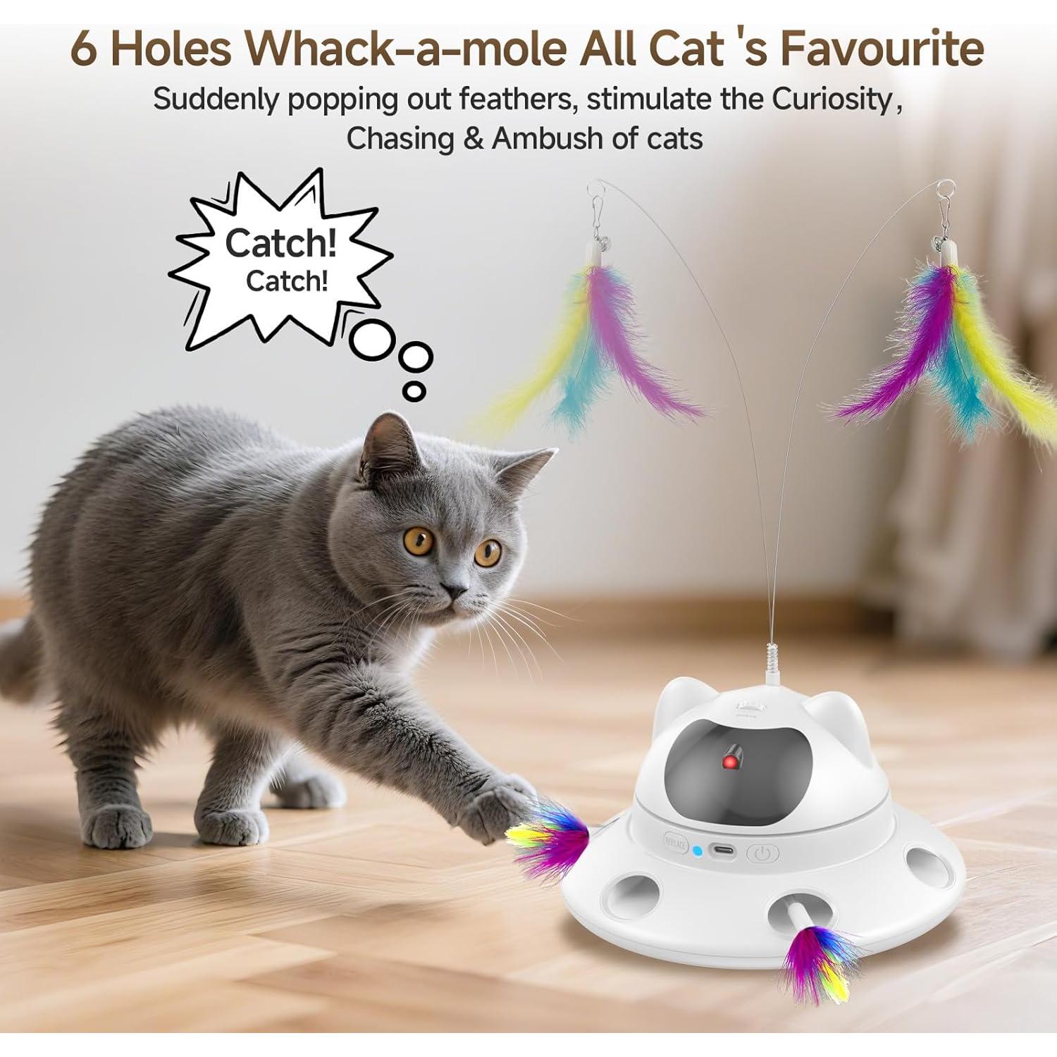 Juguete láser para gatos DOLOEDY 3 en 1 recargable USB