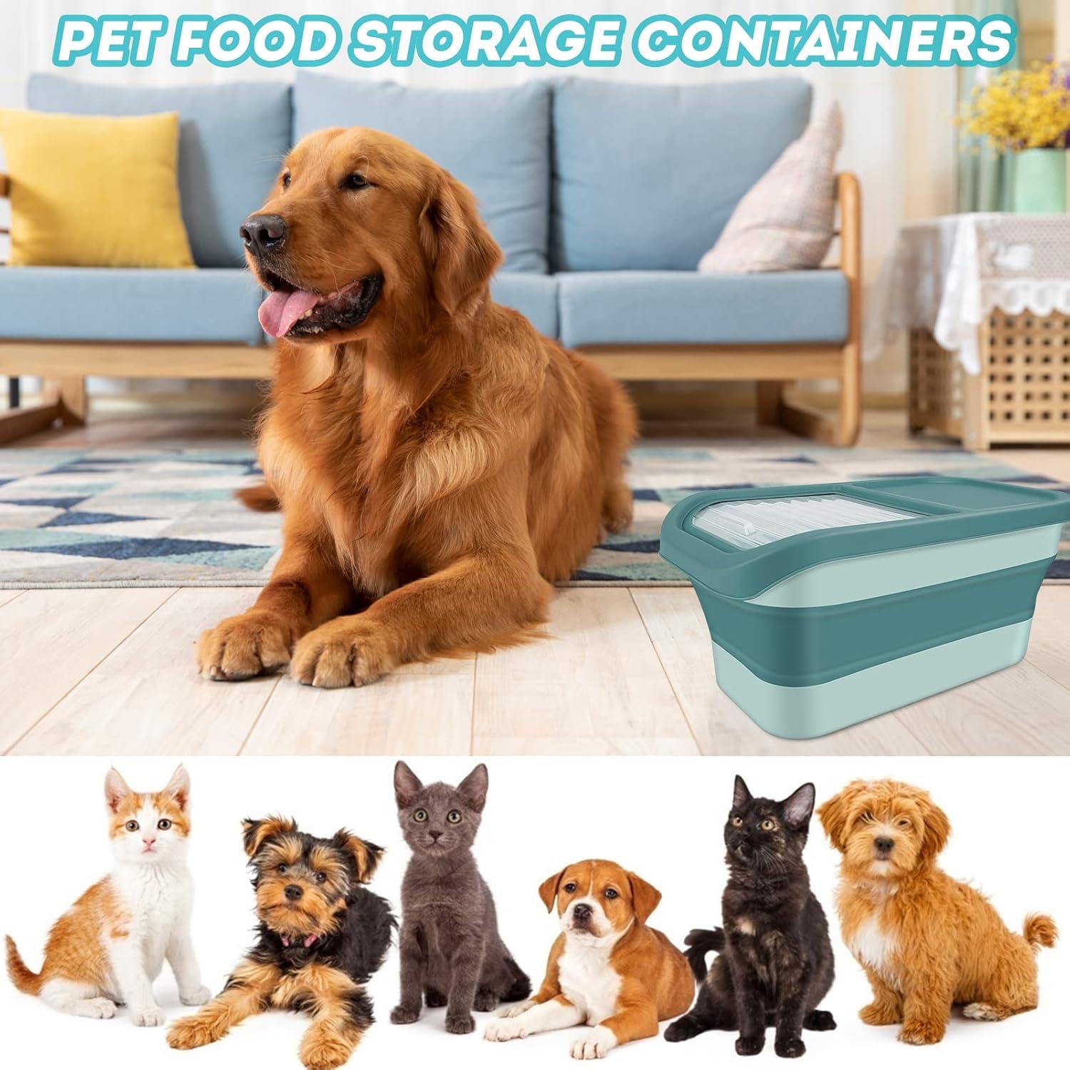 Contenedor Plegable para Comida de Mascotas YECERCAN 15L Verde