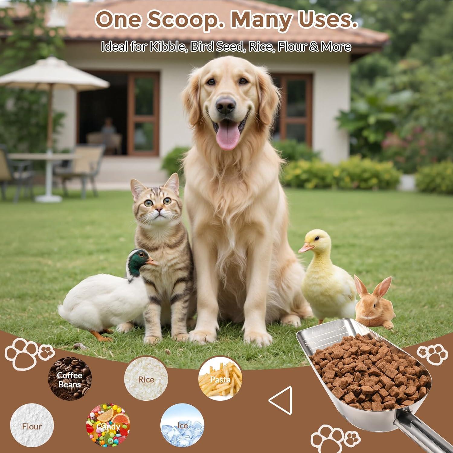 Cuchara Medidora de Acero Inoxidable 304 1 Taza Mutclord