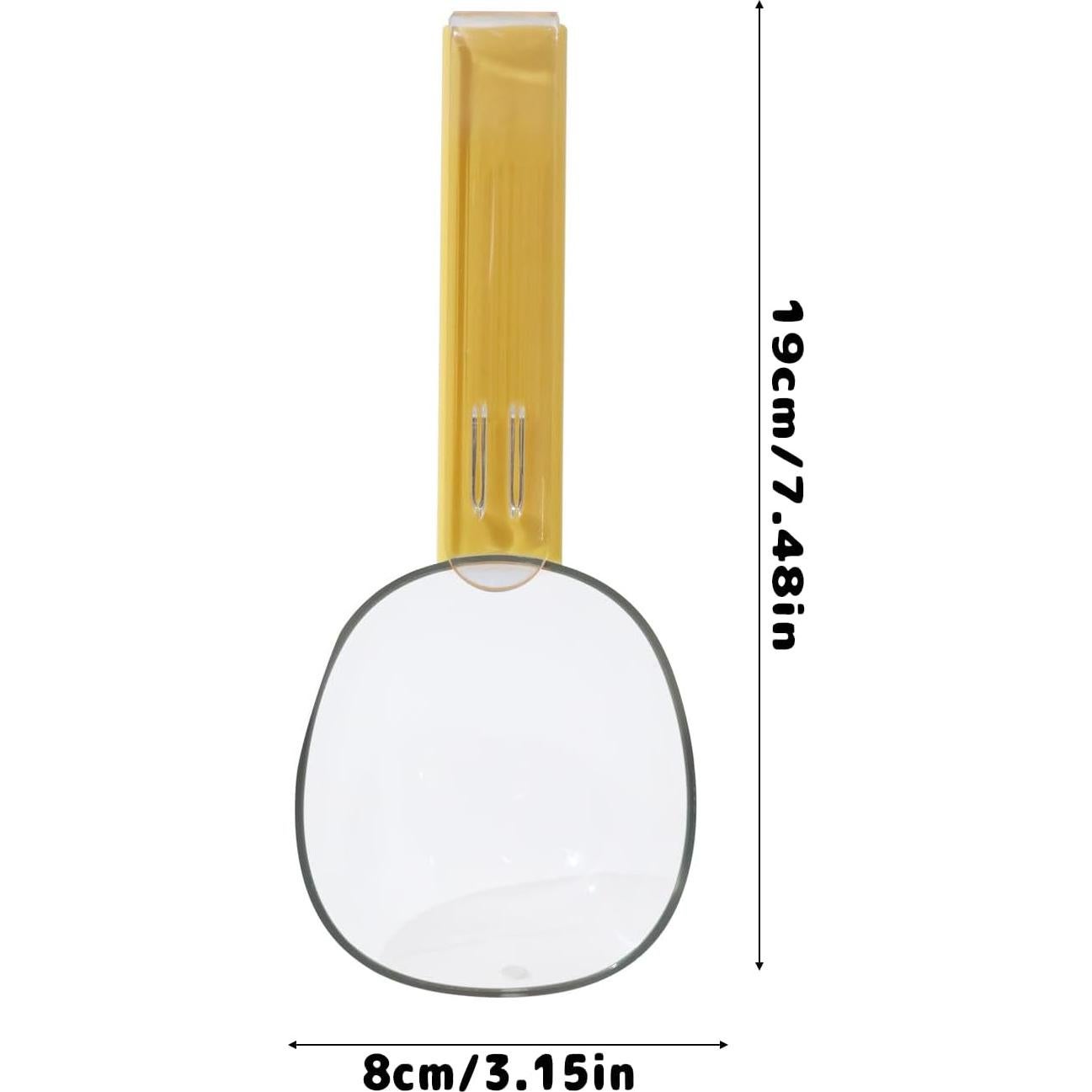 Cuchara Medidora para Comida de Mascotas LERAO 1 Taza Amarillo