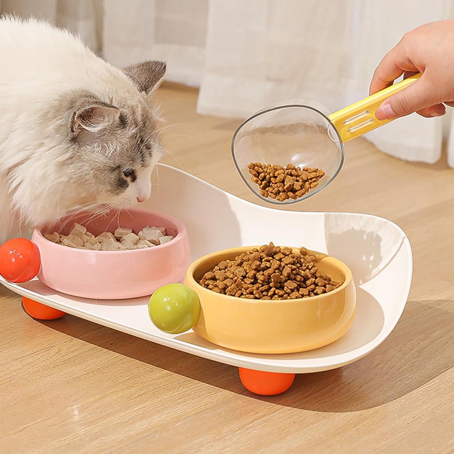 Cuchara Medidora para Comida de Mascotas LERAO 1 Taza Amarillo