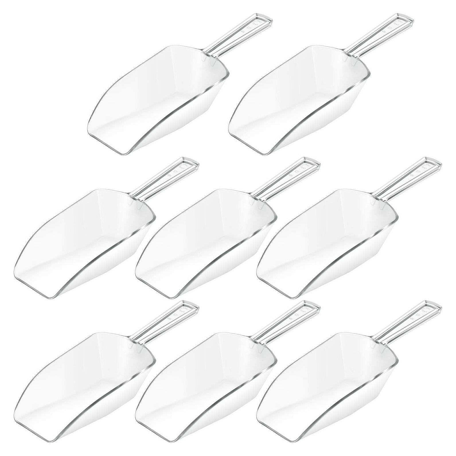 Cucharas Plásticas Transparentes Hestya 8 Pcs 17 cm Multiusos