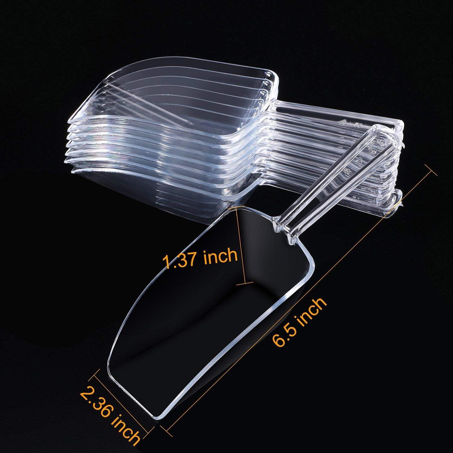 Cucharas Plásticas Transparentes Hestya 8 Pcs 17 cm Multiusos