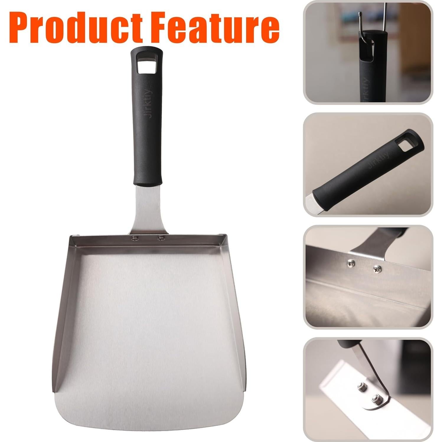 Espátula y Cuchara para Plancha Jirktiy - Acero Inoxidable 19.1 cm