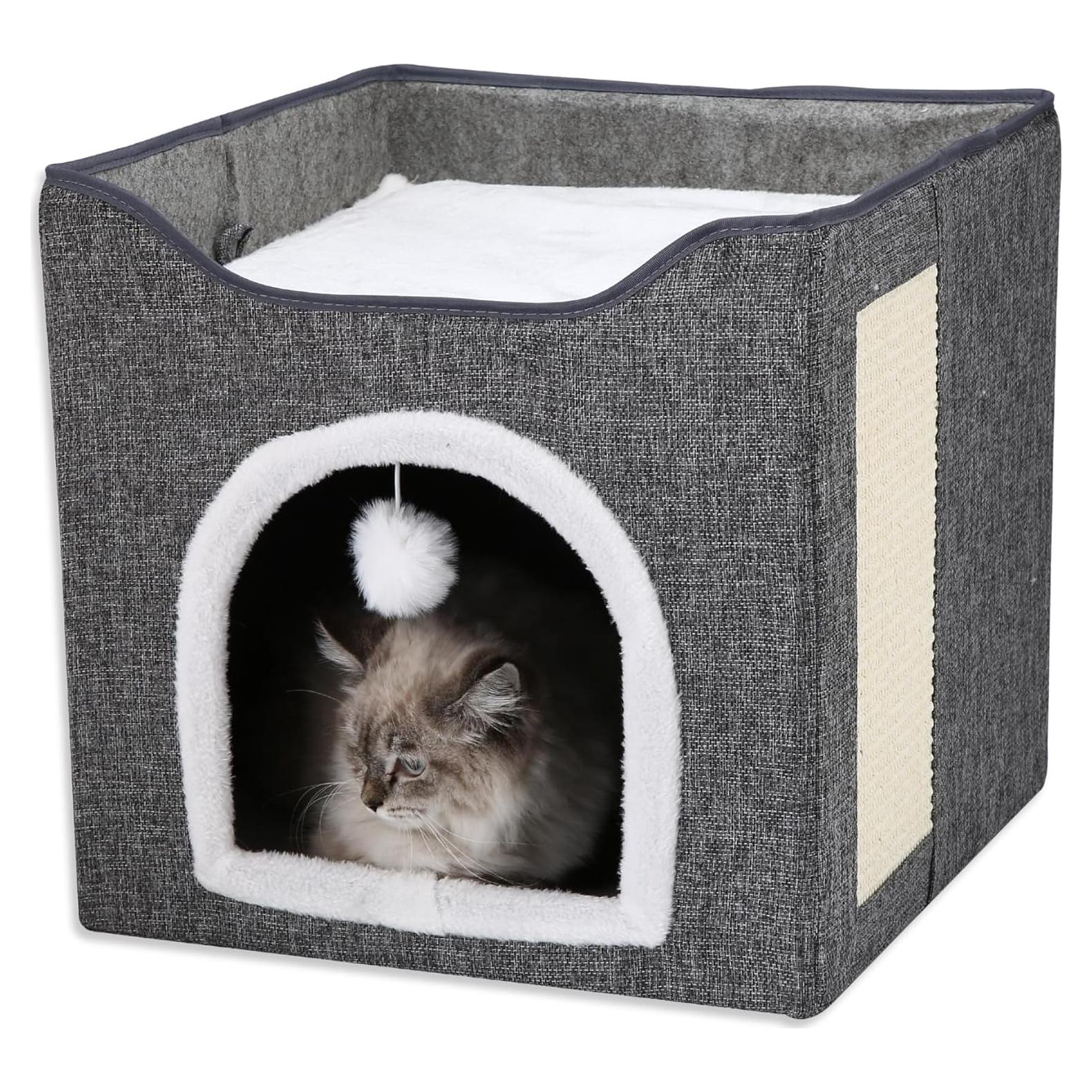 Cueva de Gato de Fieltro Ashwood - Refugio Acogedor 39cm