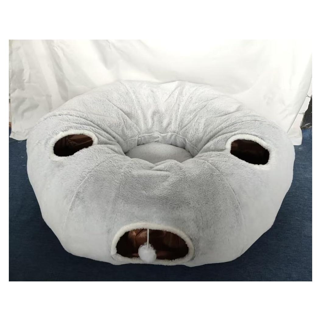 Cueva Plegable para Gatos Fayavoo con Túnel 3 Vías y Bolas