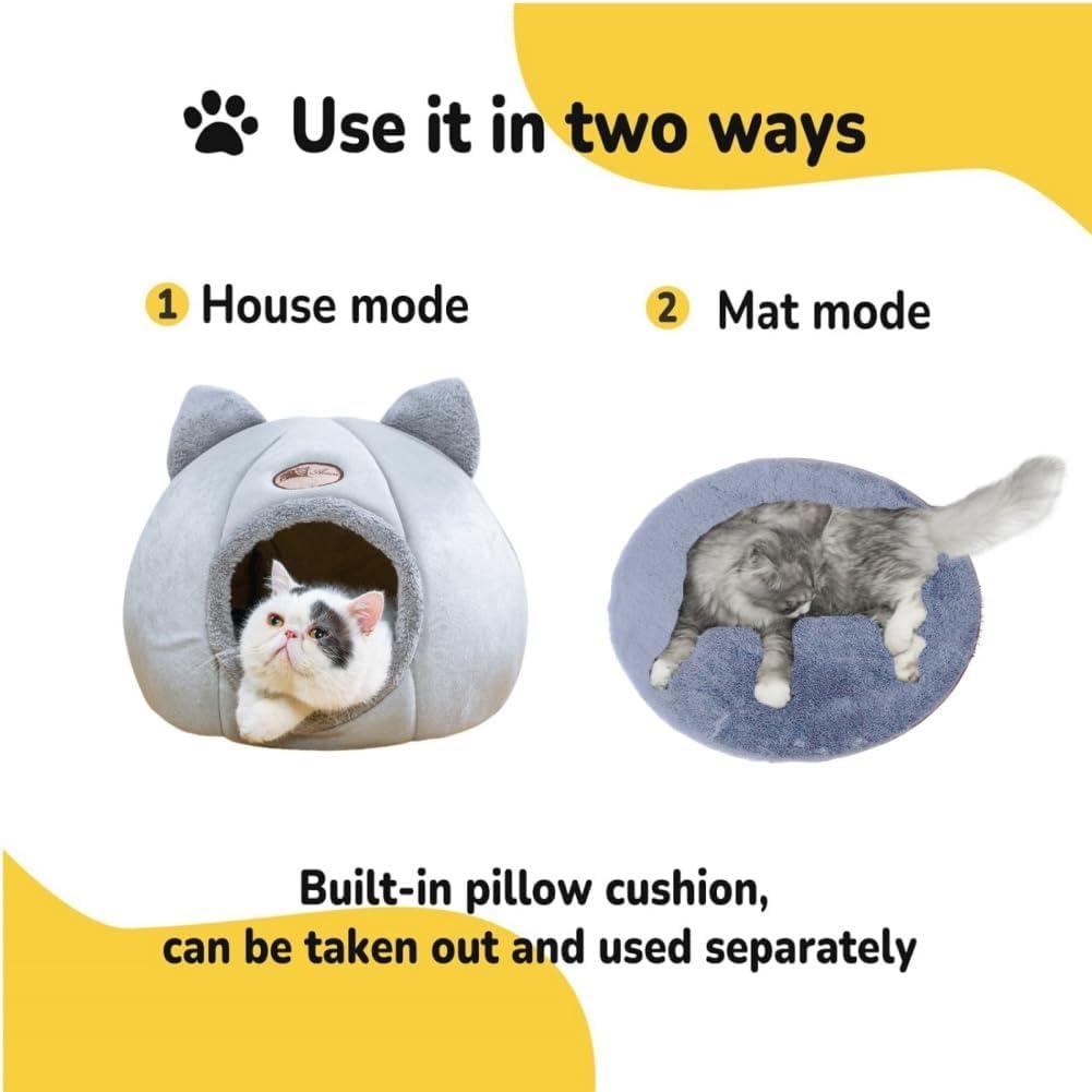 Cama para gatos JCATPD gris S 33x33x33 cm antideslizante