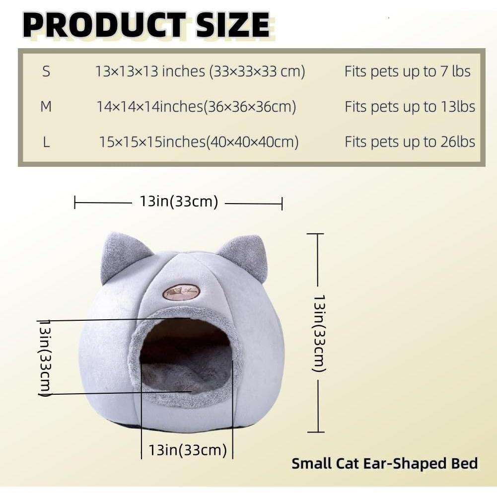Cama para gatos JCATPD gris S 33x33x33 cm antideslizante