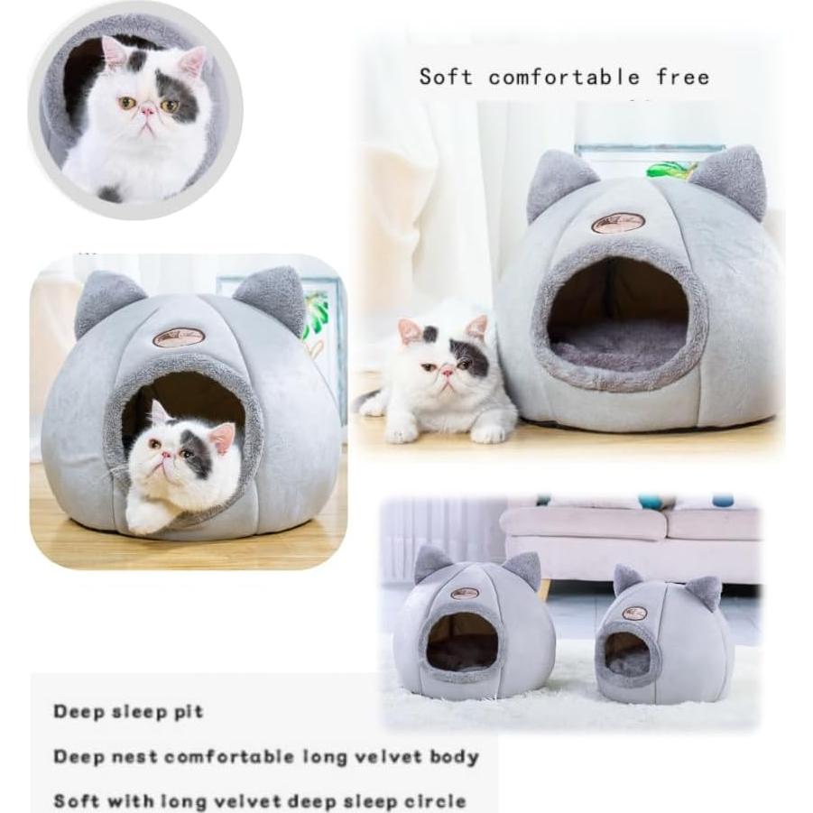 Cama para gatos JCATPD gris S 33x33x33 cm antideslizante