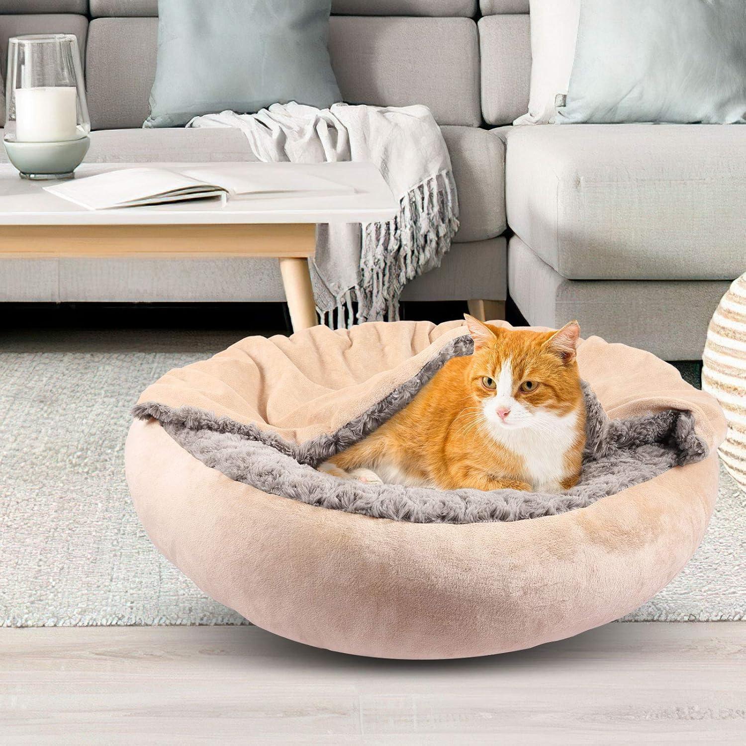 Cama para Perros y Gatos Pequeños GASUR 58.4 cm Antiestrés