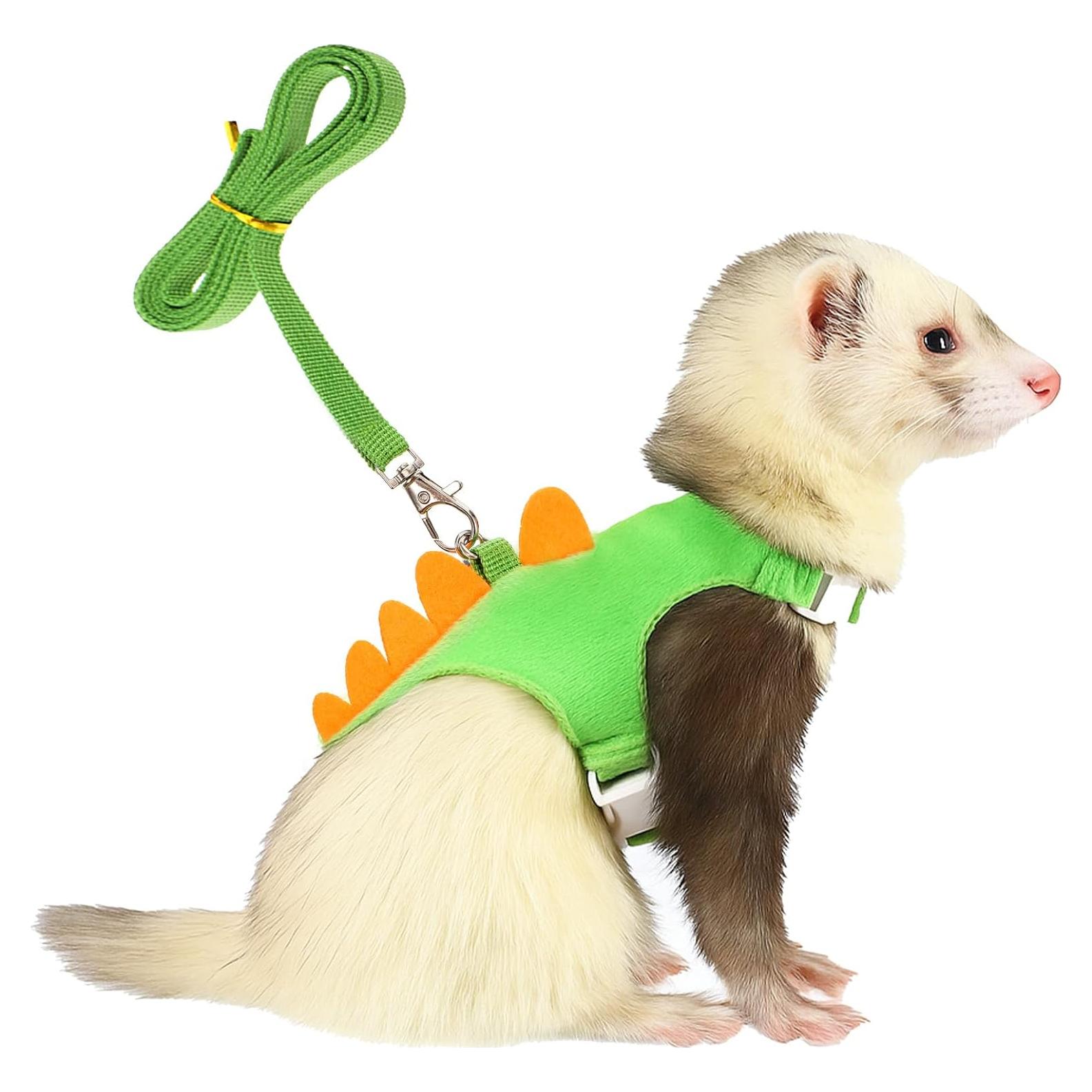 Arnés y Correa para Hurones YBEATY Diseño Dinosaurio Verde