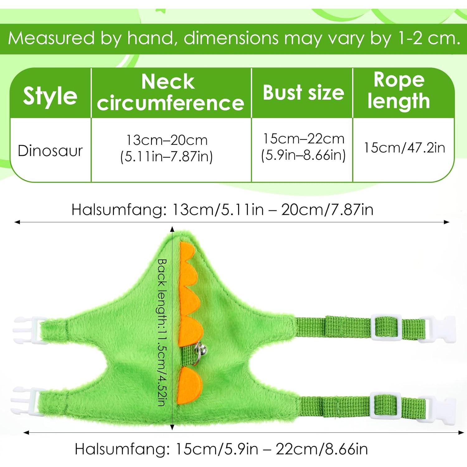 Arnés y Correa para Hurones YBEATY Diseño Dinosaurio Verde