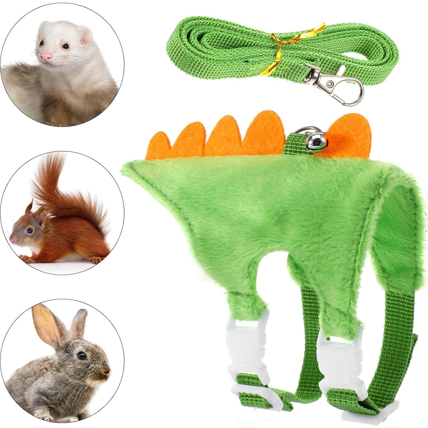 Arnés y Correa para Hurones YBEATY Diseño Dinosaurio Verde