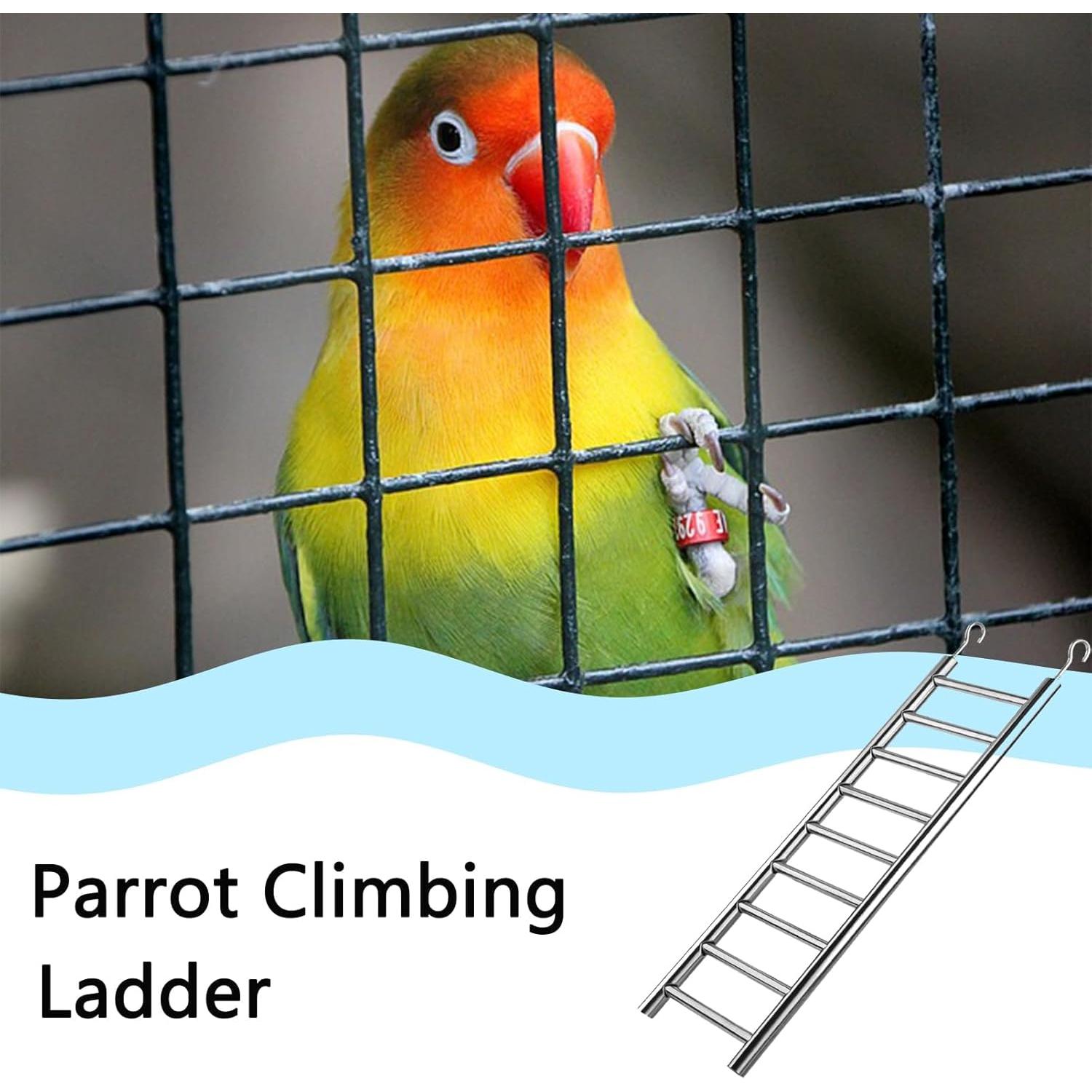 Escalera de Aves Acero Inoxidable 2 Pack 9 Pasos 40.6 cm