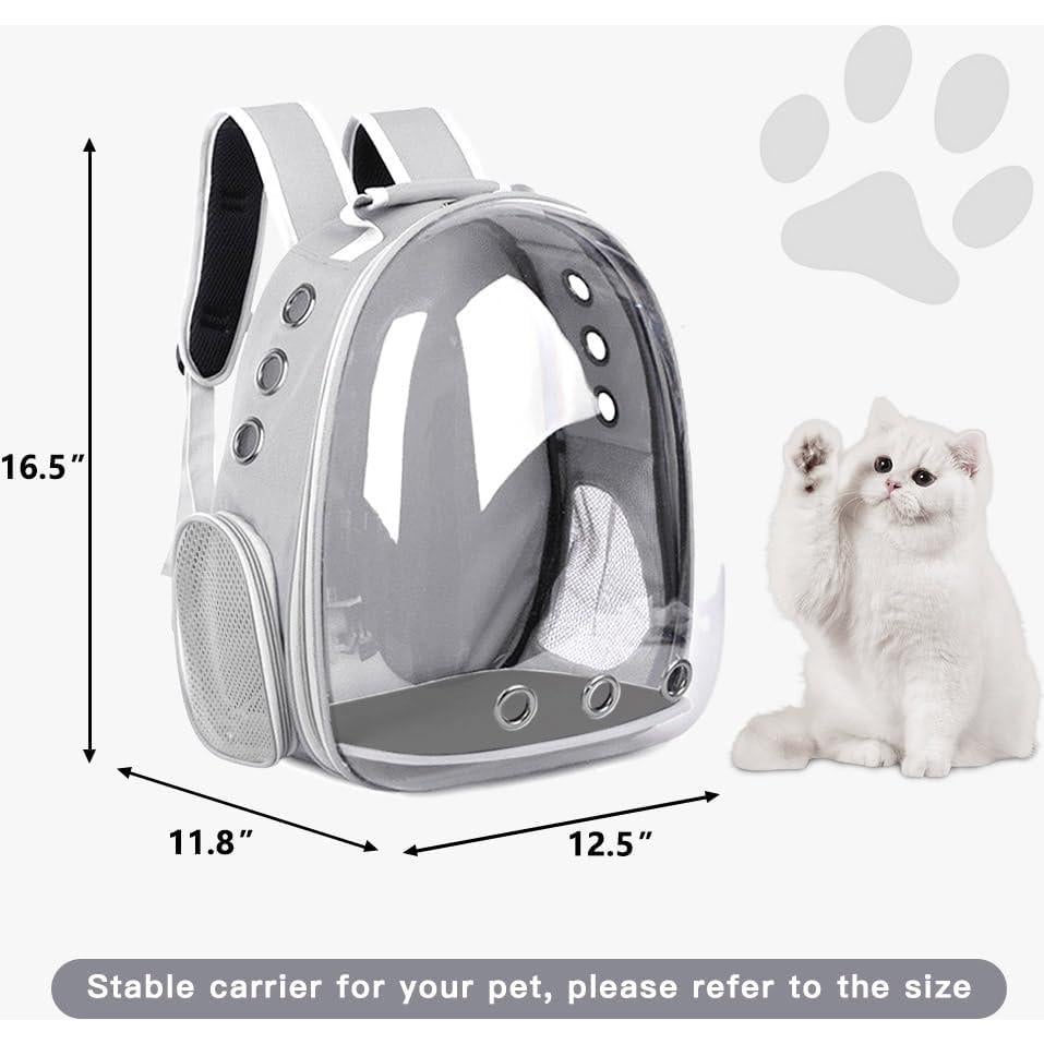 Mochila Transportín para Mascotas KuLGdami Gris 32.8x24.9cm