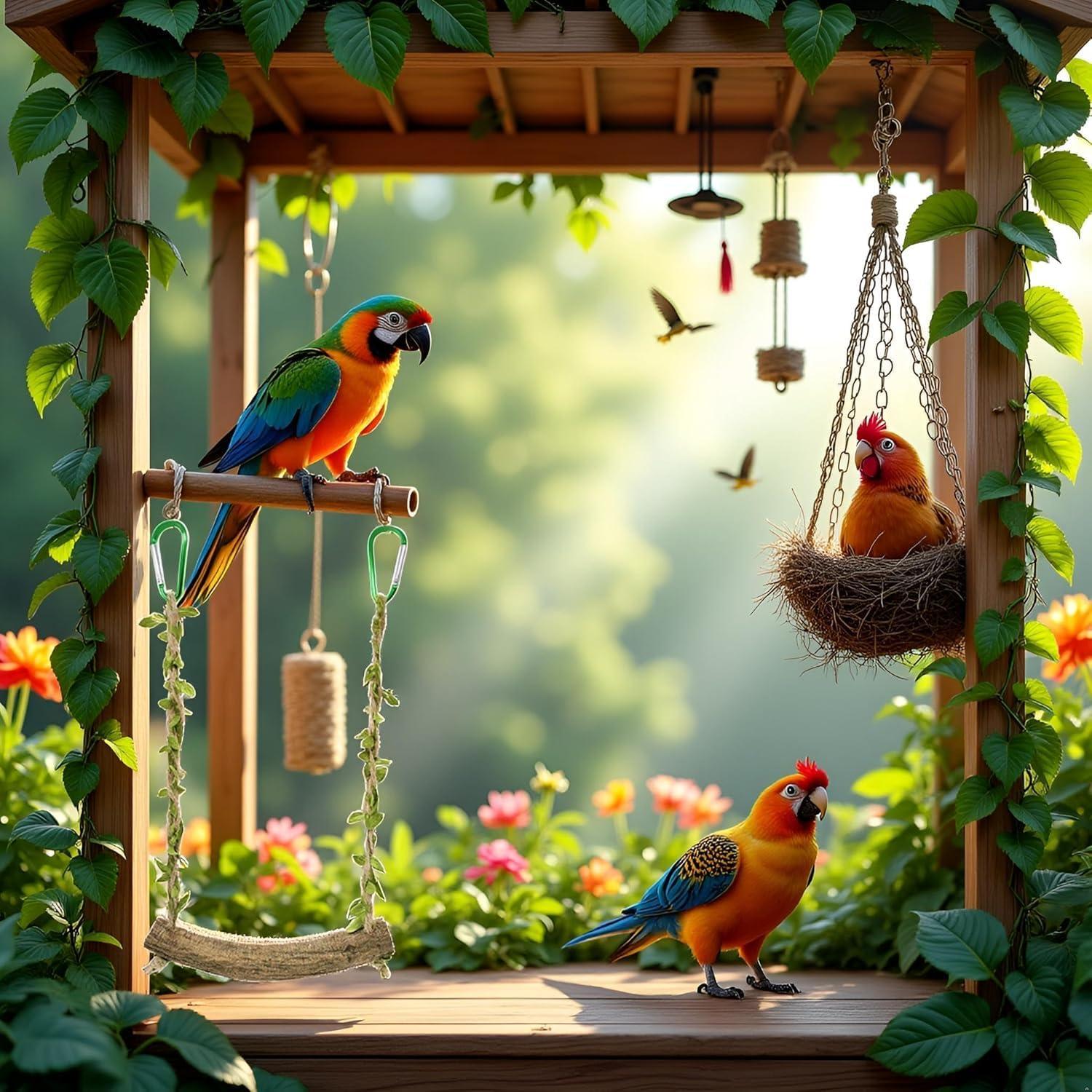 Percha de Juguete para Aves WaigN Swing 2.5cm - Entrenamiento